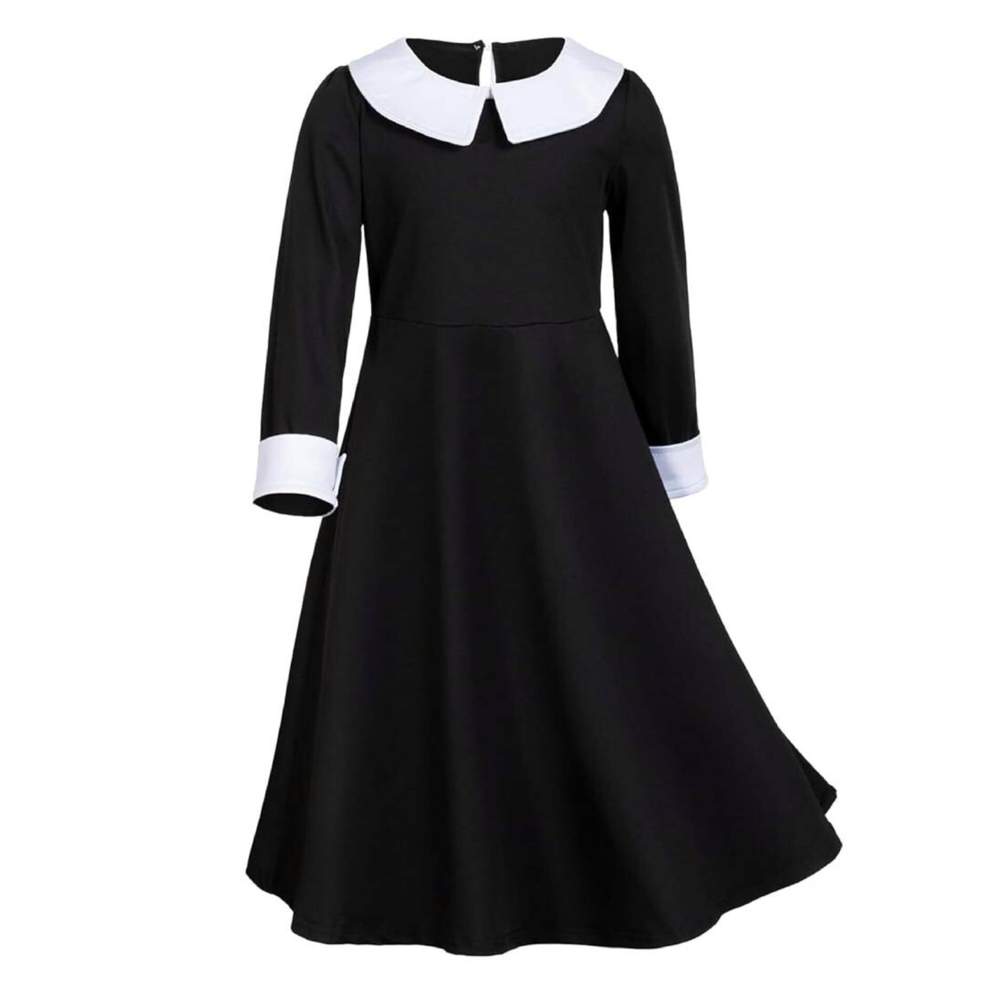 Vestido Disfraz Miércoles Addams Merlina Vestido Gótico para Adulto - 2