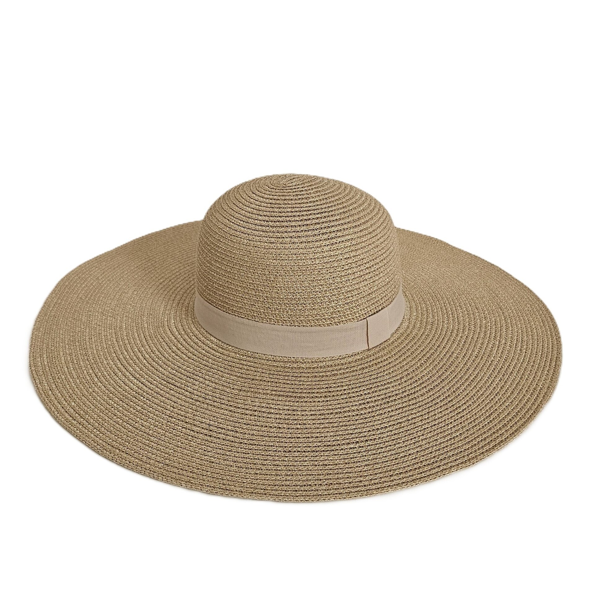 Pamela de Paja Elegante Mujer Ala Ancha 13cm, Sombrero Sol Playa y Eventos - 1