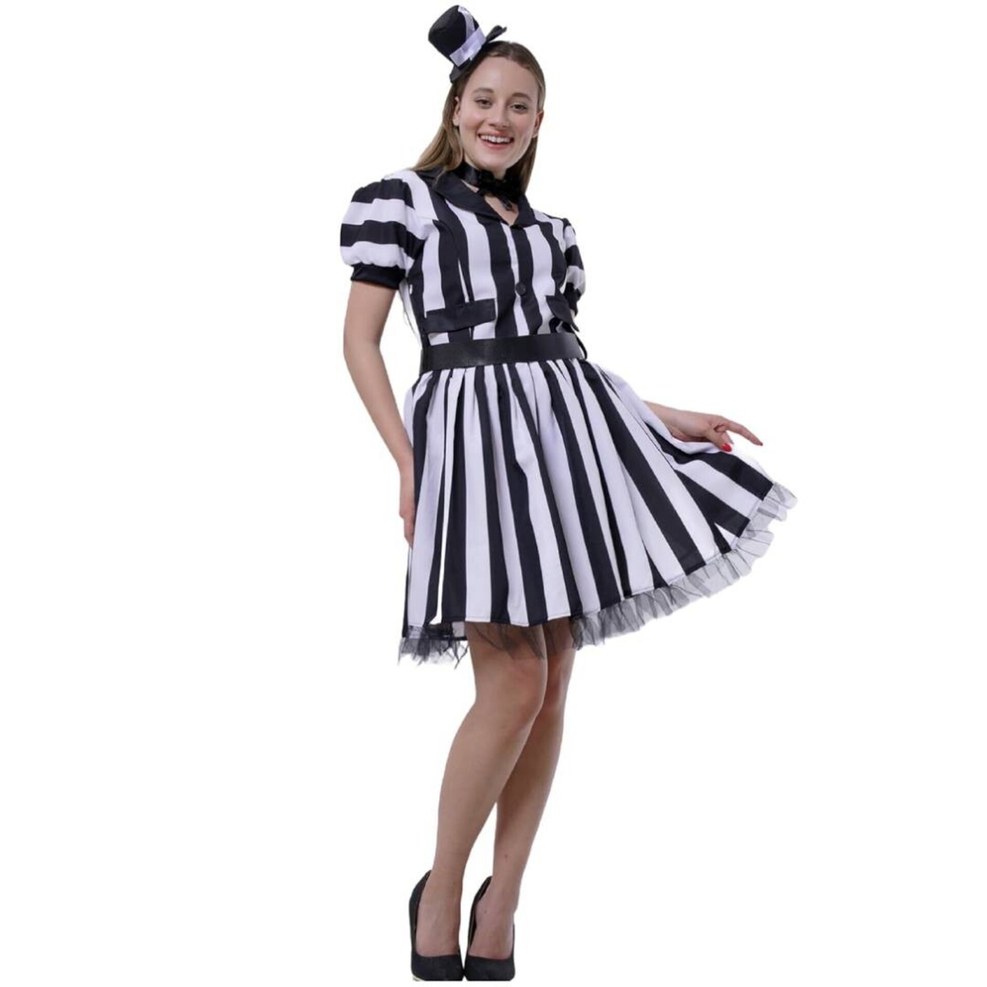 Vestido Corto Bitelchus Ghost Disfraz Fantasma Mujer Sexy Novia Beetlejuice - 3