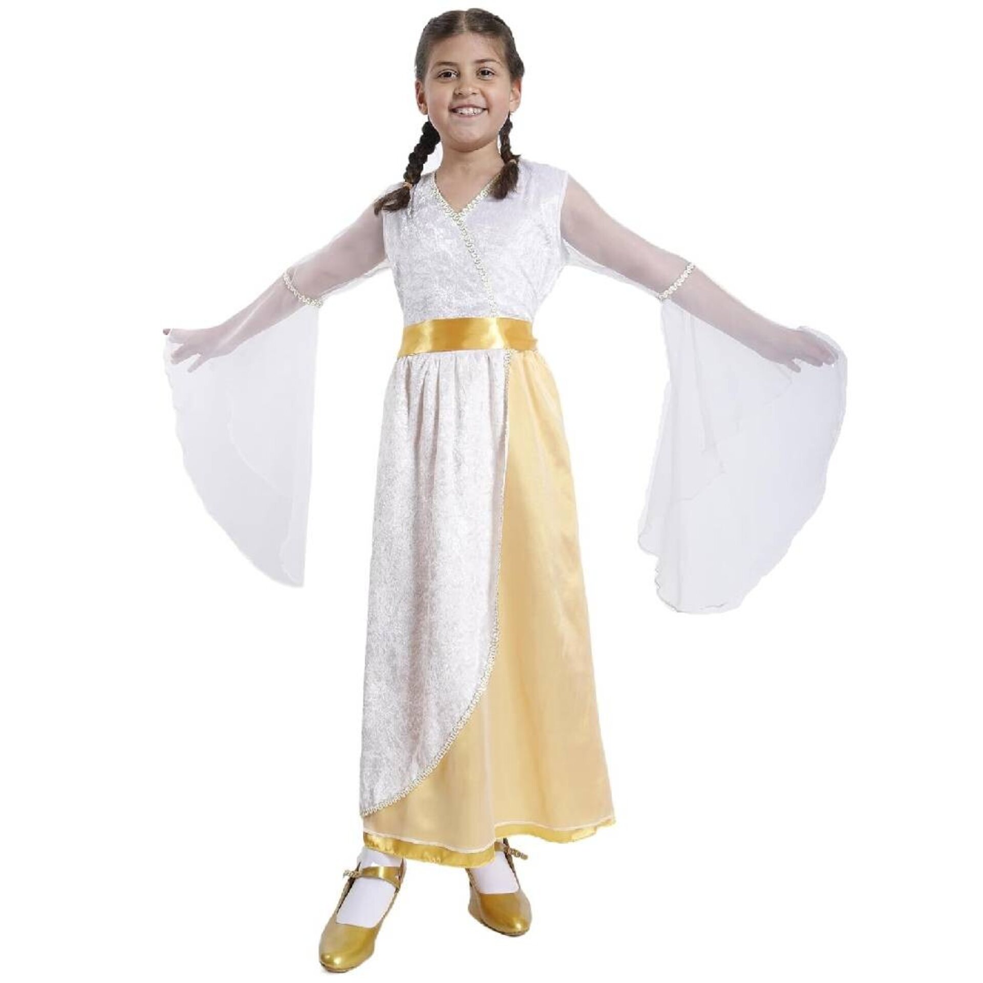Disfraz Ángel Celestial Niña - Blanco y Dorado (Tallas 3-12 años) - 2