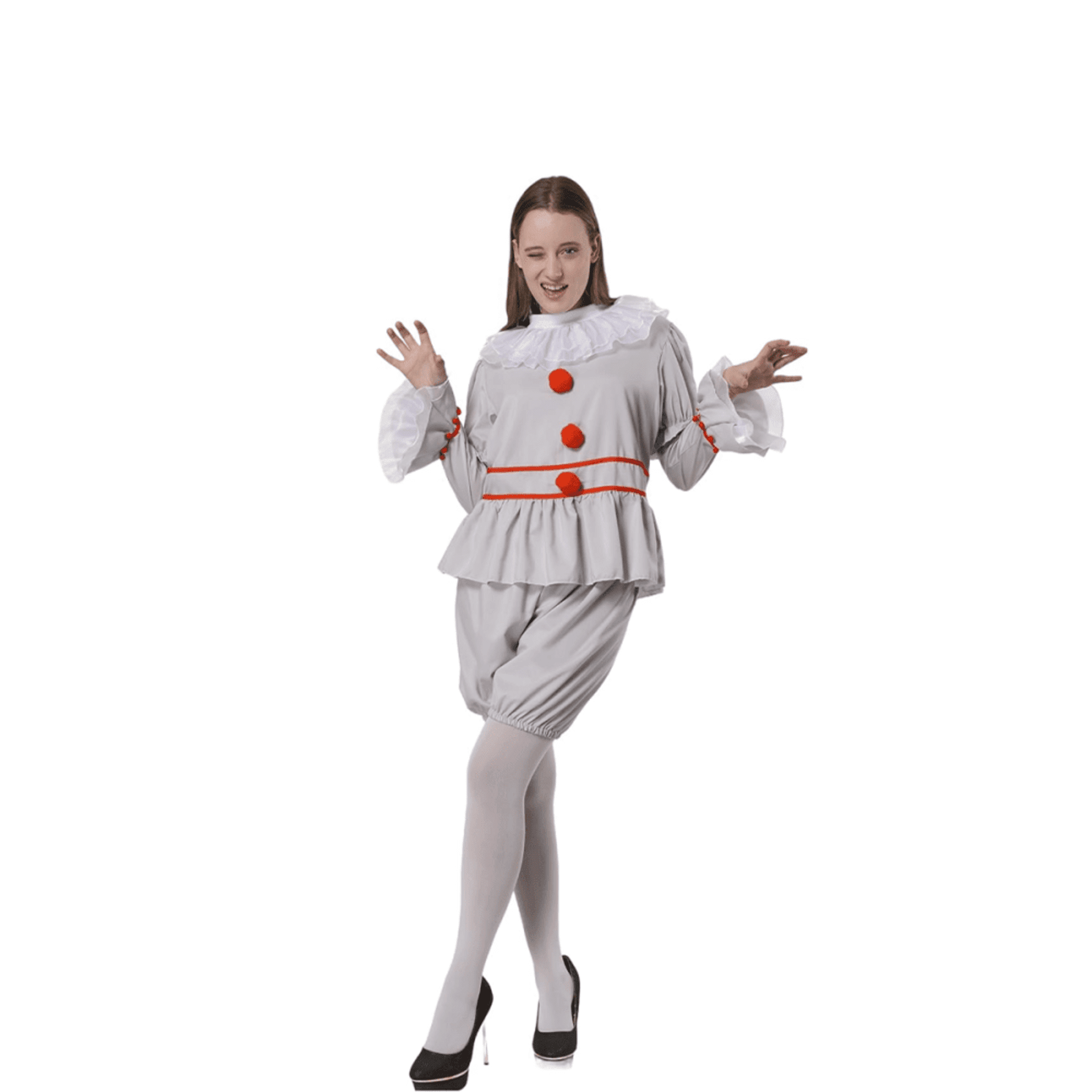 Disfraz Payasa Terrorífica Mujer Payaso Pennywise IT Halloween Carnaval - 2