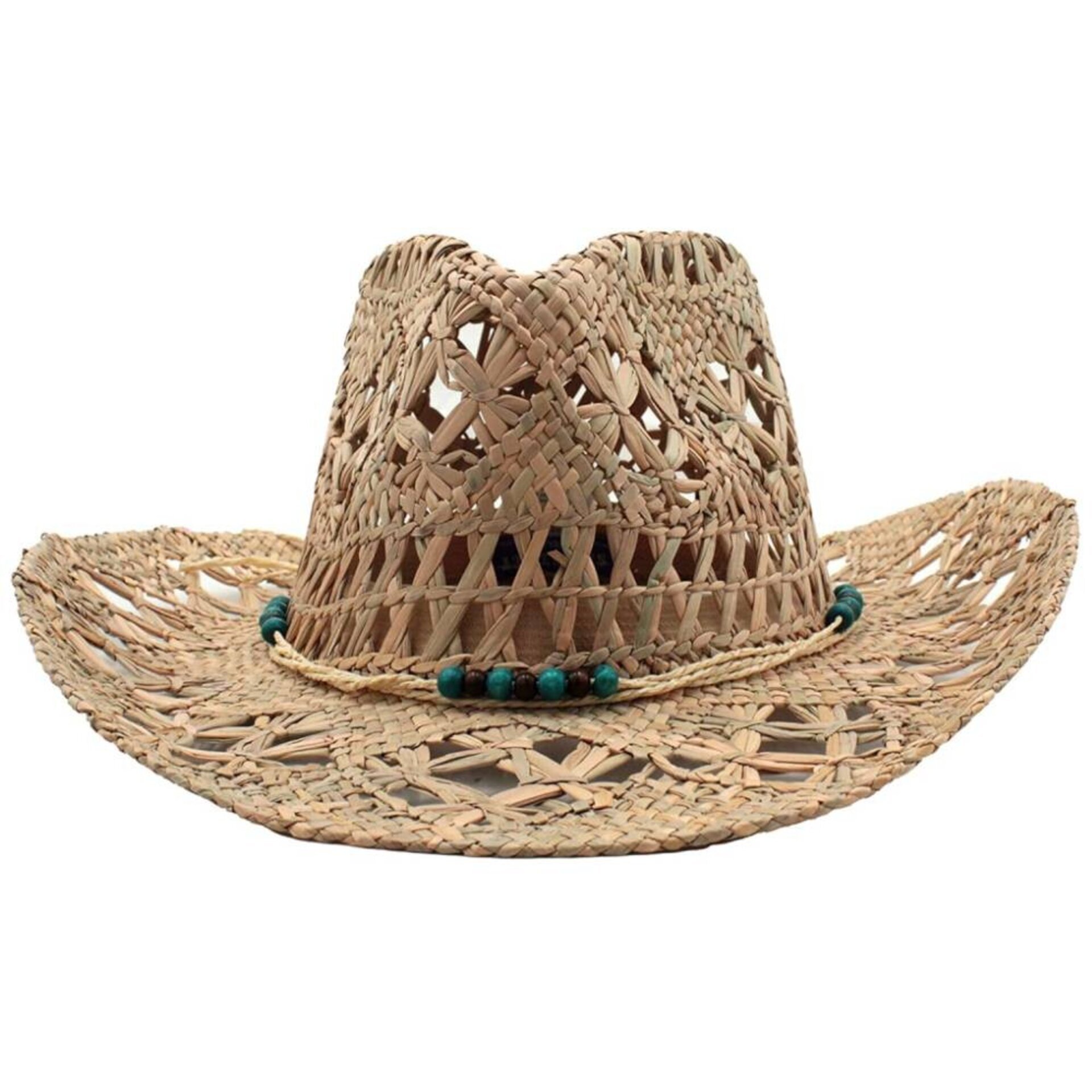 Sombrero Paja Natural Unisex Cowboy Country Talla Ajustable Western - 5