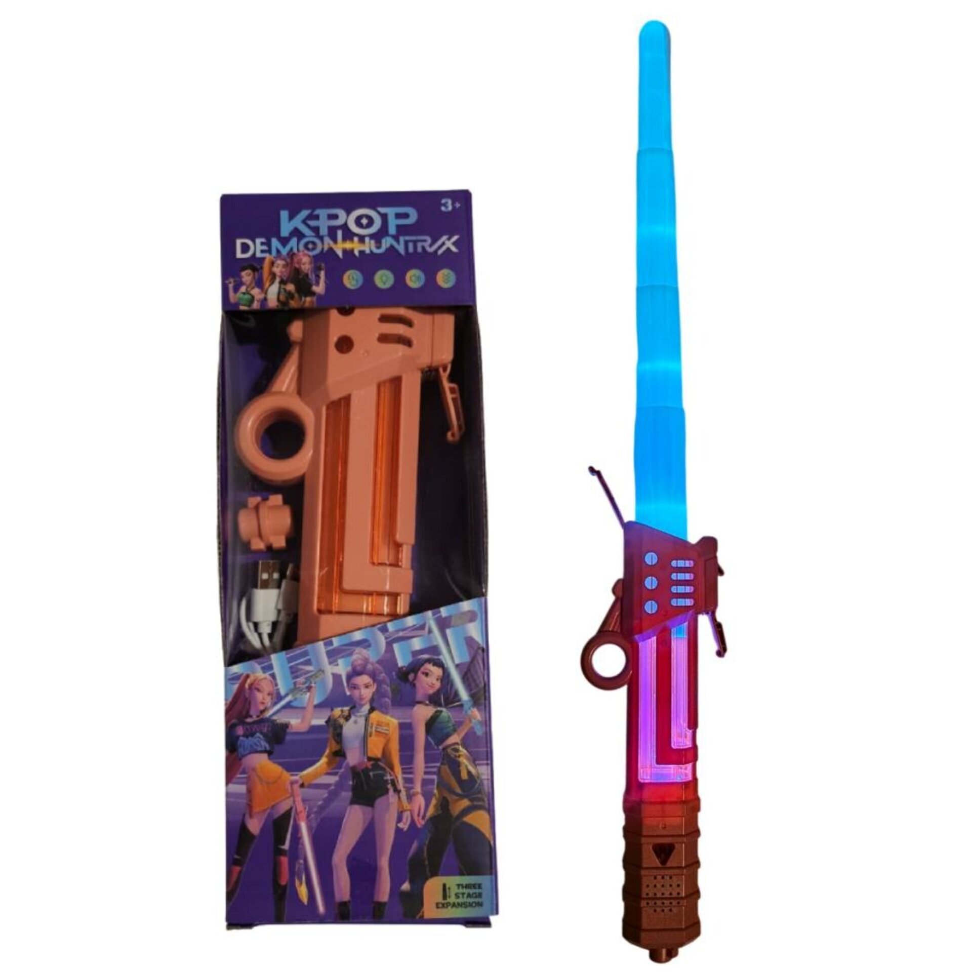 ESPADA K-POP DEMON HUNTRAX RECARGABLE LUZ LED - 9