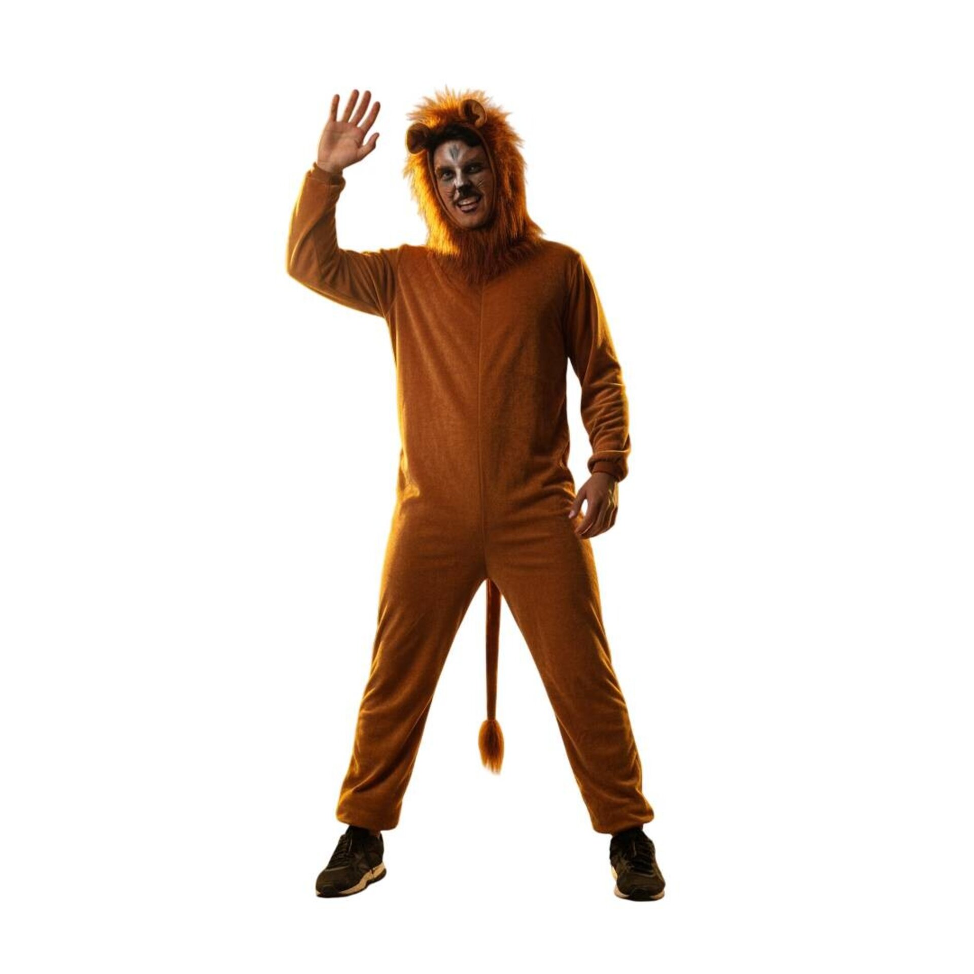 Disfraz de León Adulto Hombre - Pijama Enterizo de Invierno Cálido | Talla única - 4