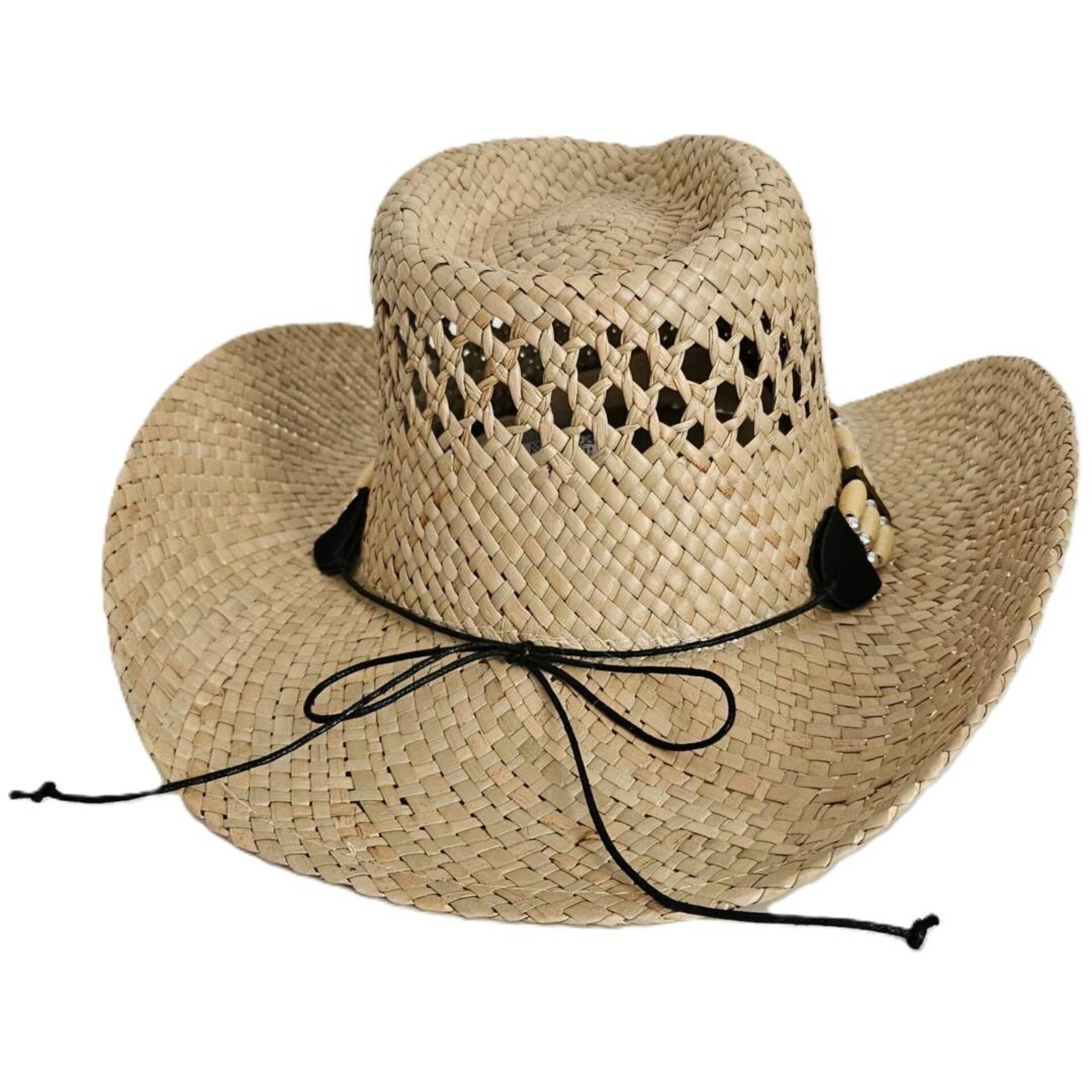 Sombrero Vaquero de Paja Artesanal Unisex | Estilo Western Bohemio Beige - 2