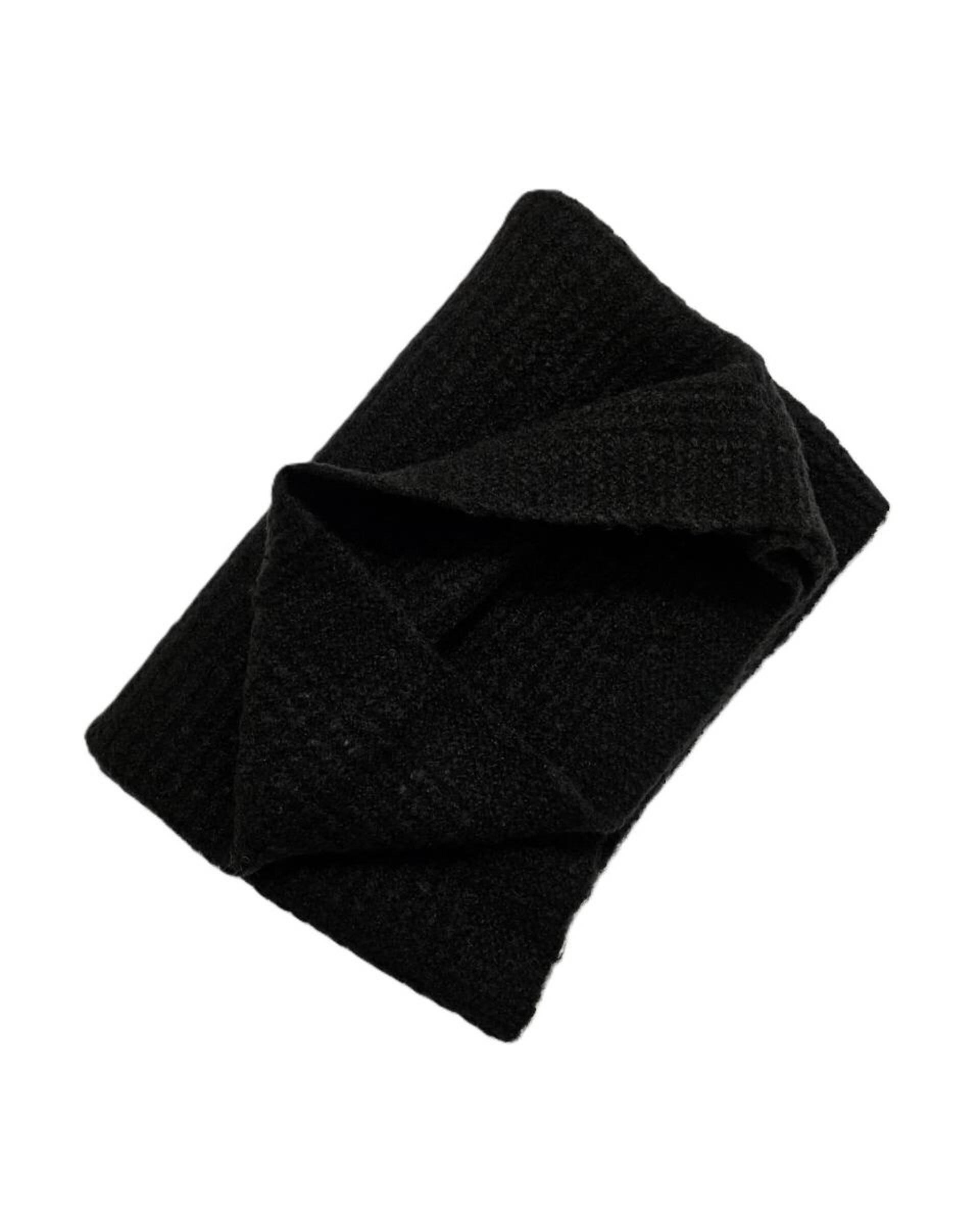 Bufanda Redonda de cuello para Hombre, Mujer Bufanda Polar de Punto Negro - 2