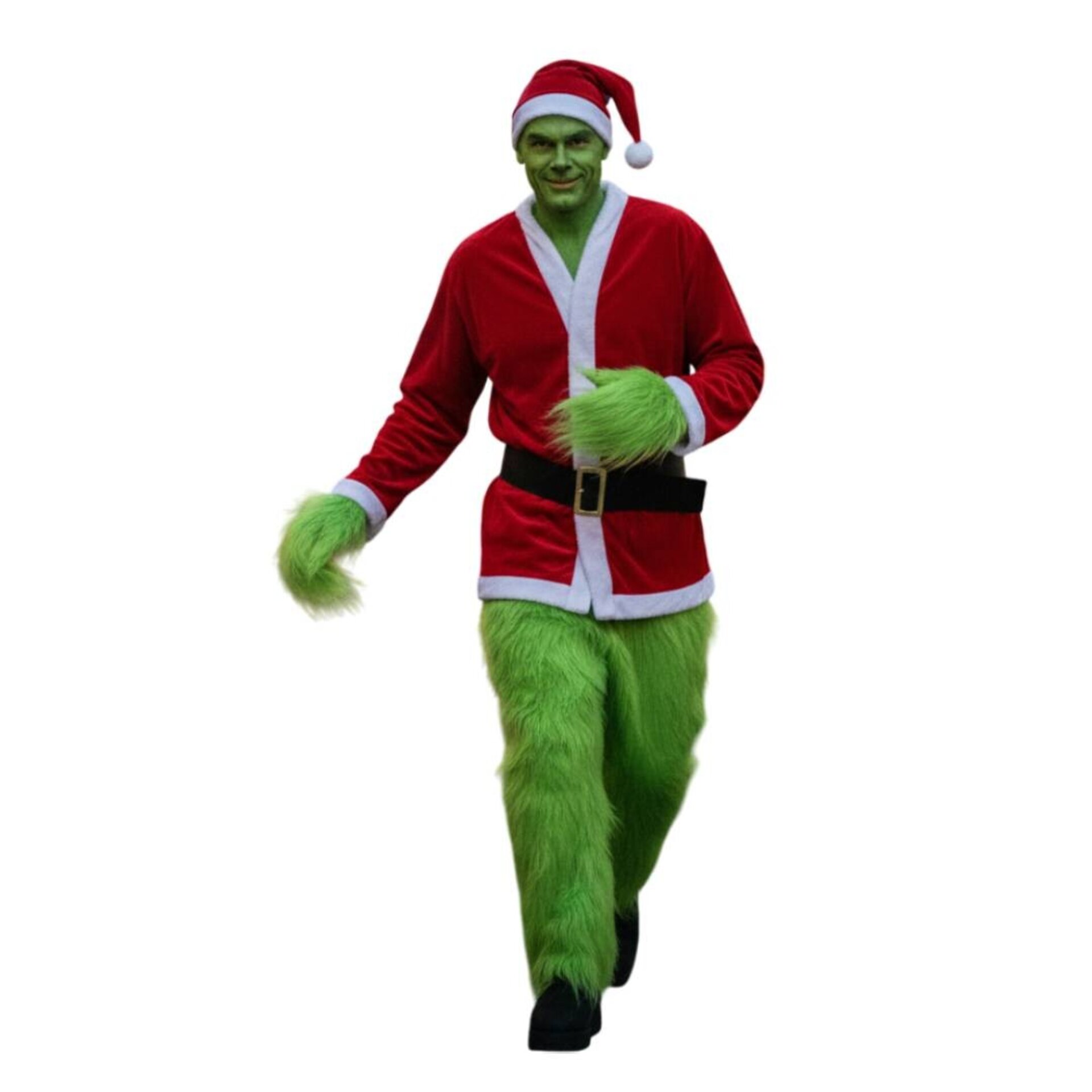 Disfraz el Grinch Adulto - Traje Peludo Verde Navideño - Fiesta Navidad - 2