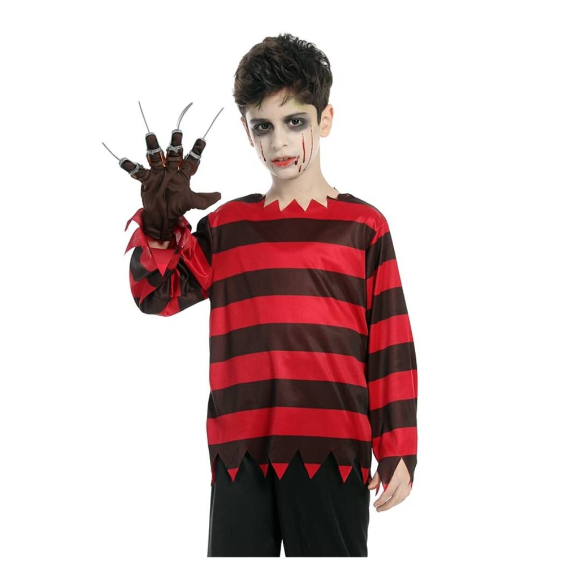 Camiseta Freddy Krueger para Disfraz niños Halloween Carnaval Cosplay - 3