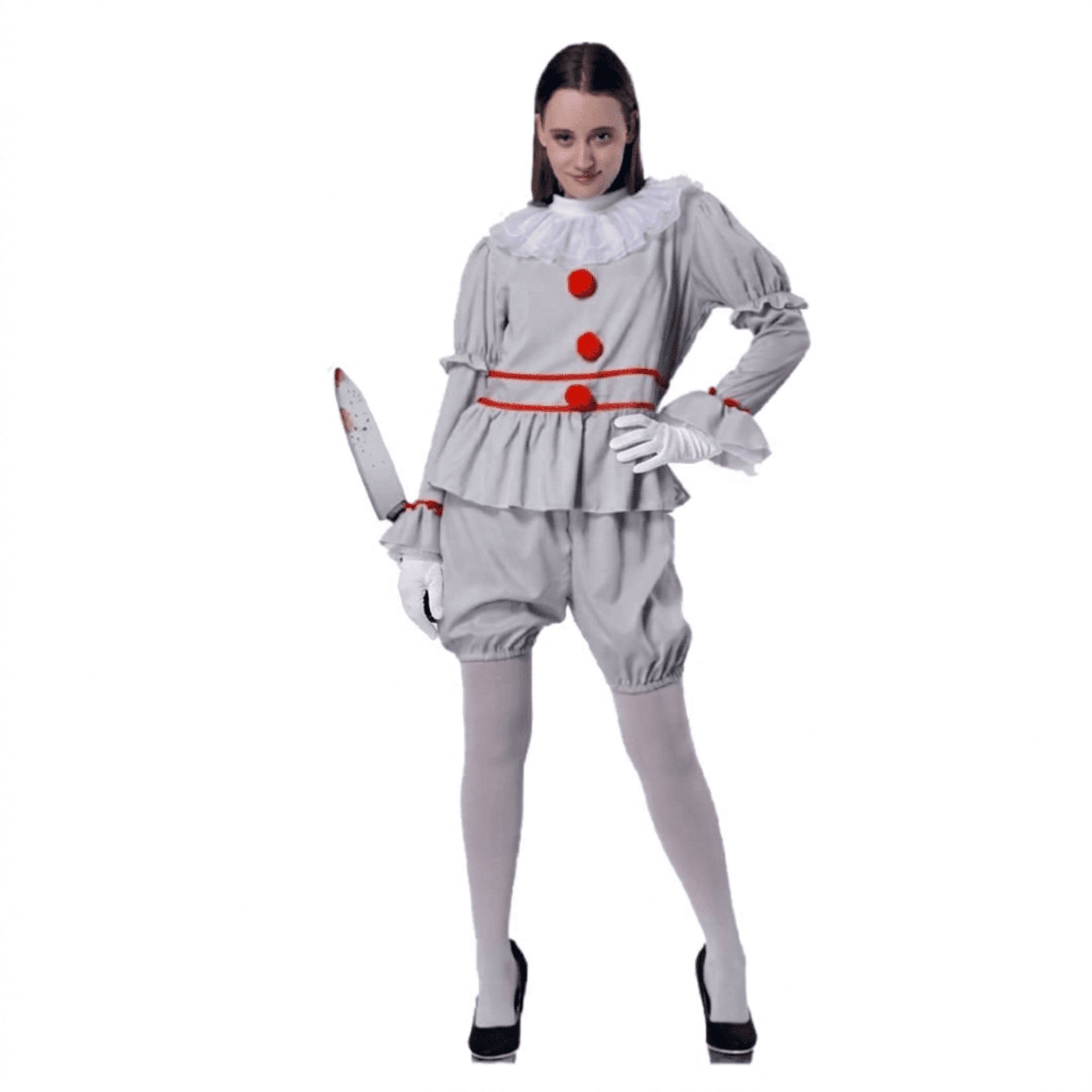 Disfraz Payasa Terrorífica Mujer Payaso Pennywise IT Halloween Carnaval - 2