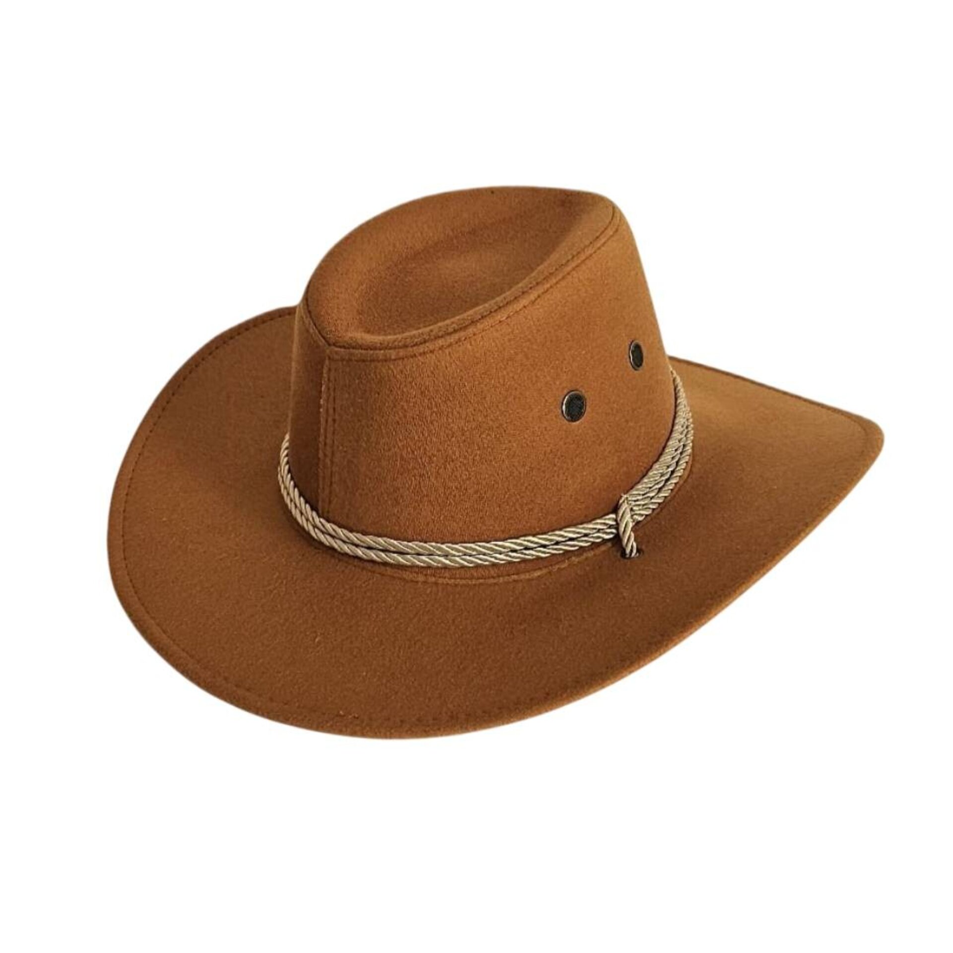 Sombrero Cowboy Vaquero Western Rodeo Unisex Adulto Fieltro Beige Claro - 3