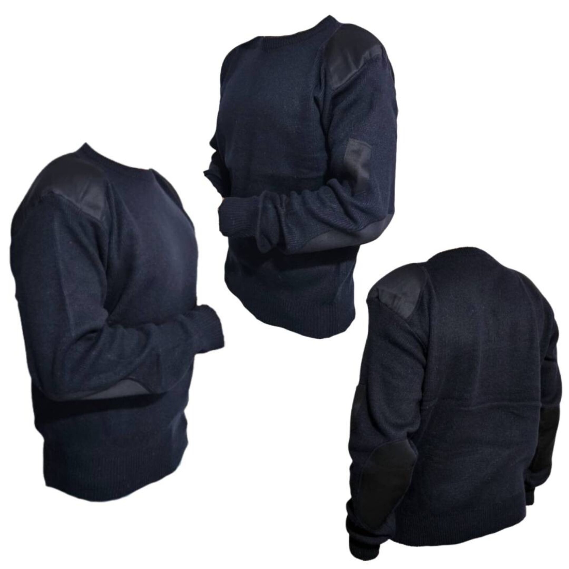 Jersey cuello redondo con mangas largas punto grueso acrilico para Hombre - 4