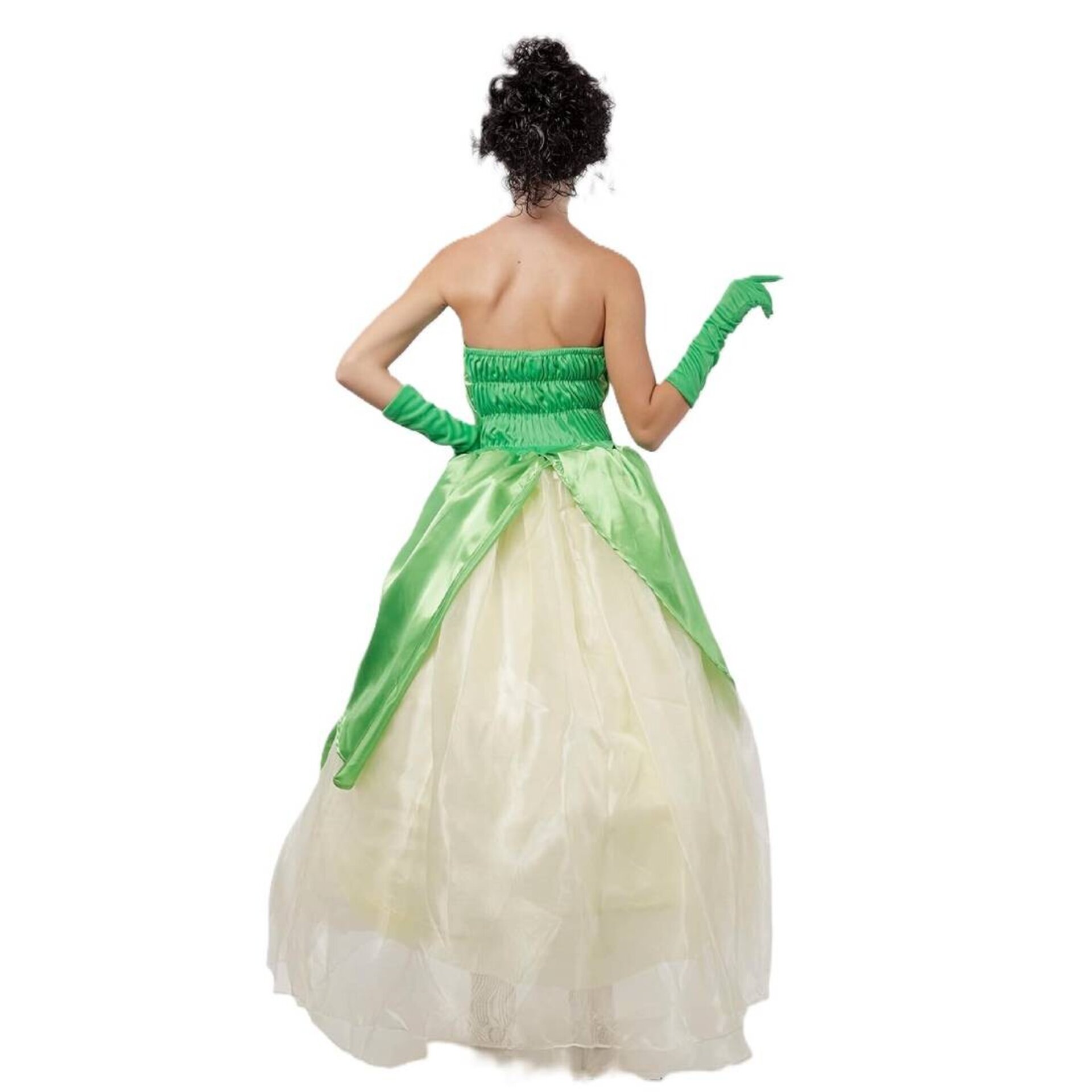 Disfraz Princesa Rana Tiana Vestido Verde Hada Fiesta Halloween Adulto Mujer - 2