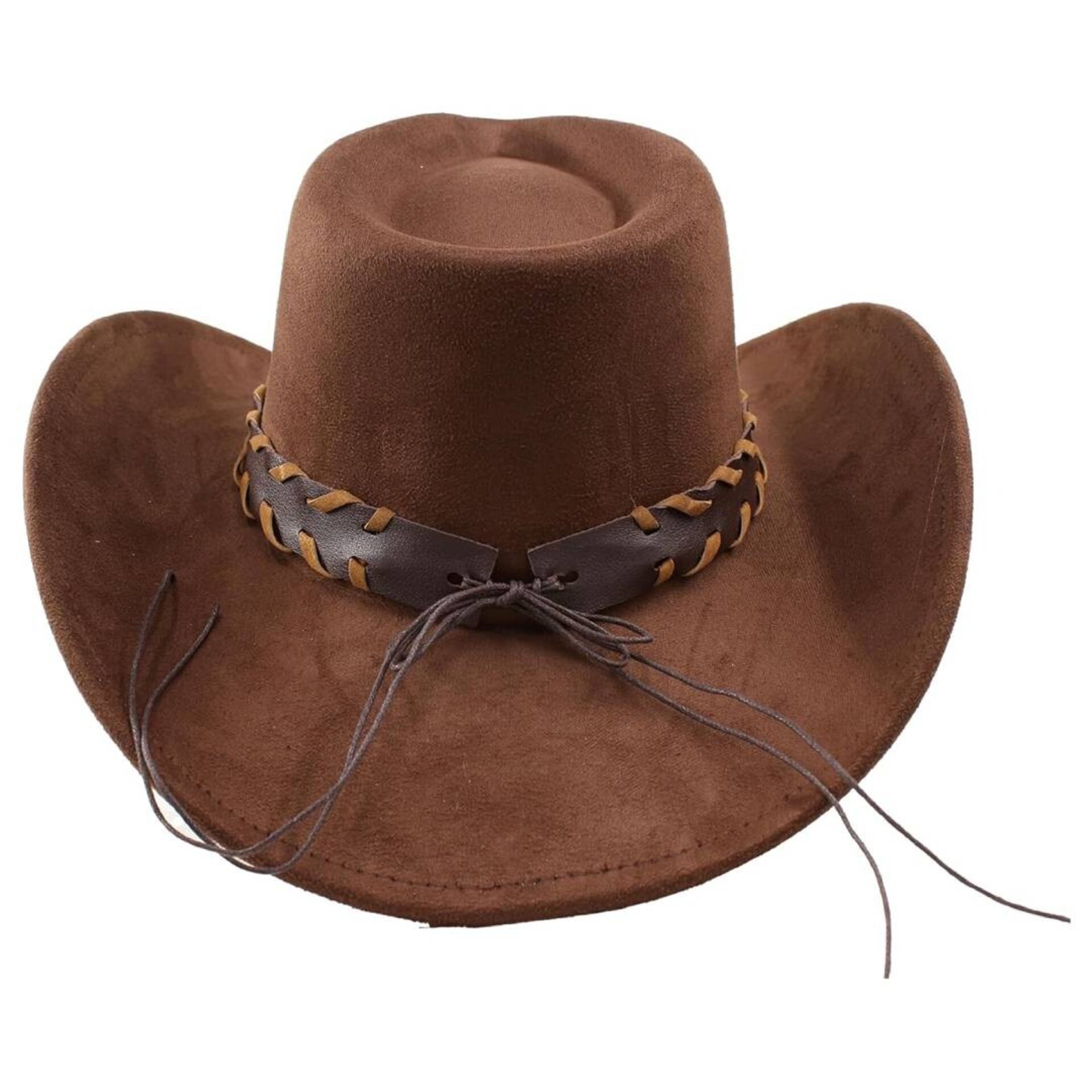 Sombrero Vaquero Cowboy Cowgirl Western Rodeo Marrón Oscuro Ajustable - 3