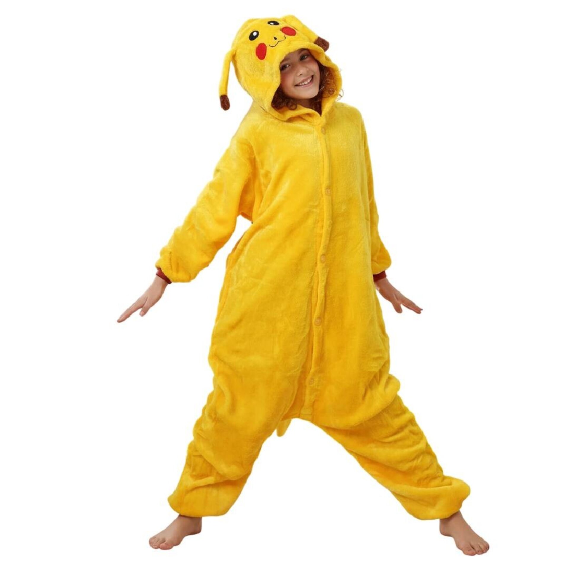 Disfraz de Pokémon Pika-chu Amarillo infantil - Pijama niños Talla 3-12 años - 5