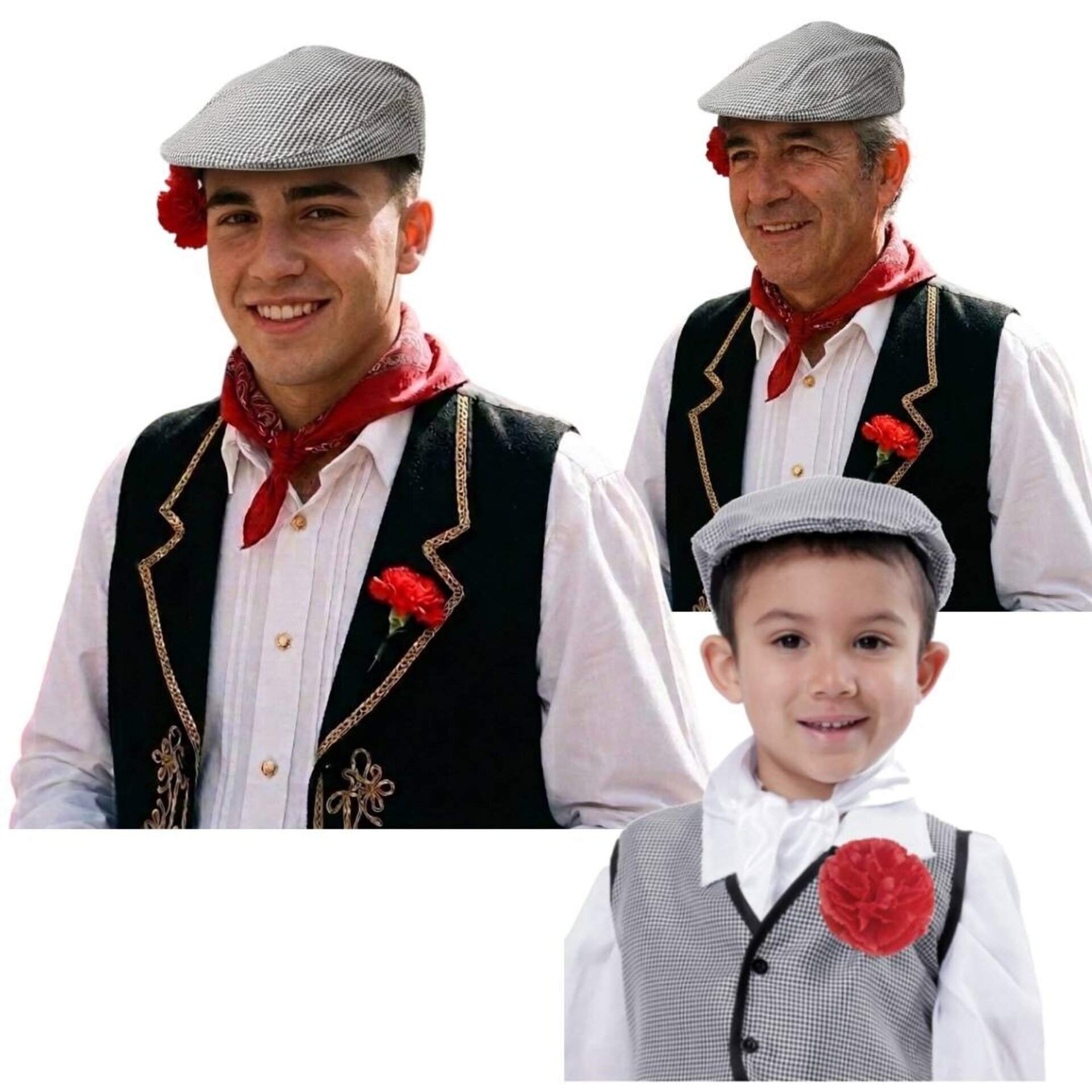 Pack 12 Gorras Chulapo Madrid para Bebé Niño Adulto | Boina Parpusa Tradicional - 3