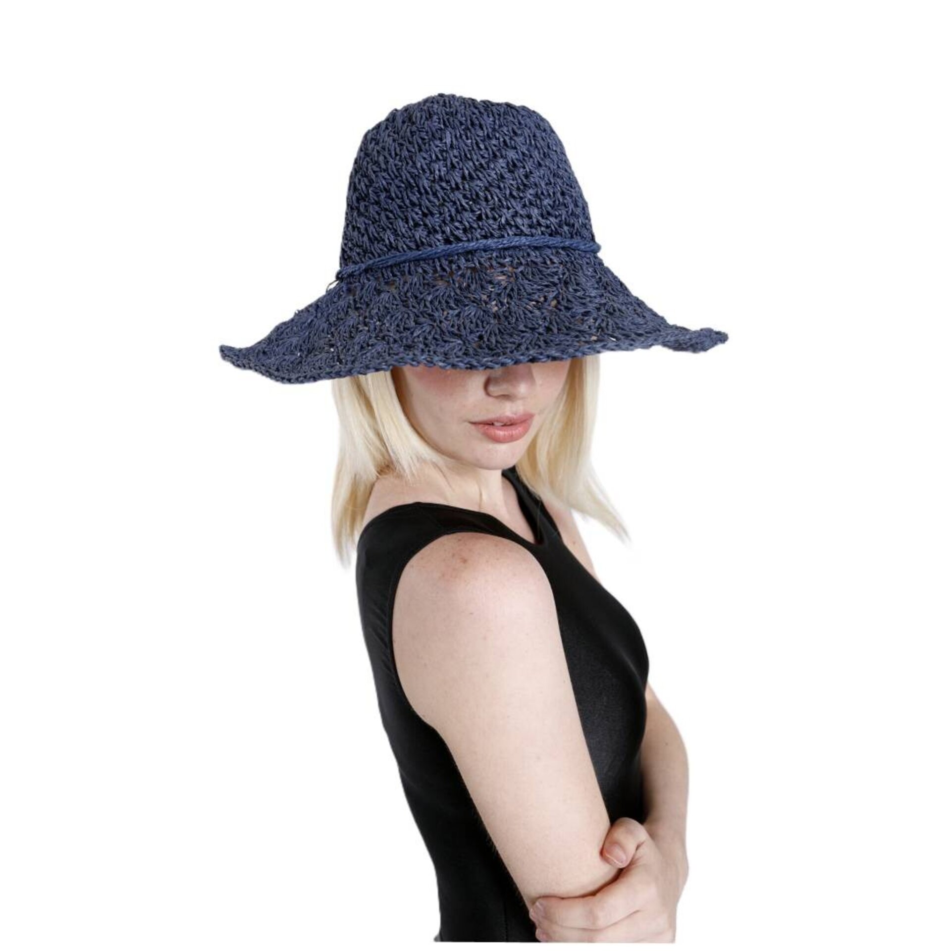 Sombrero Paja Bohemio con Flores Estilo Crochet, protección Solar, Mujer Adulto - 4