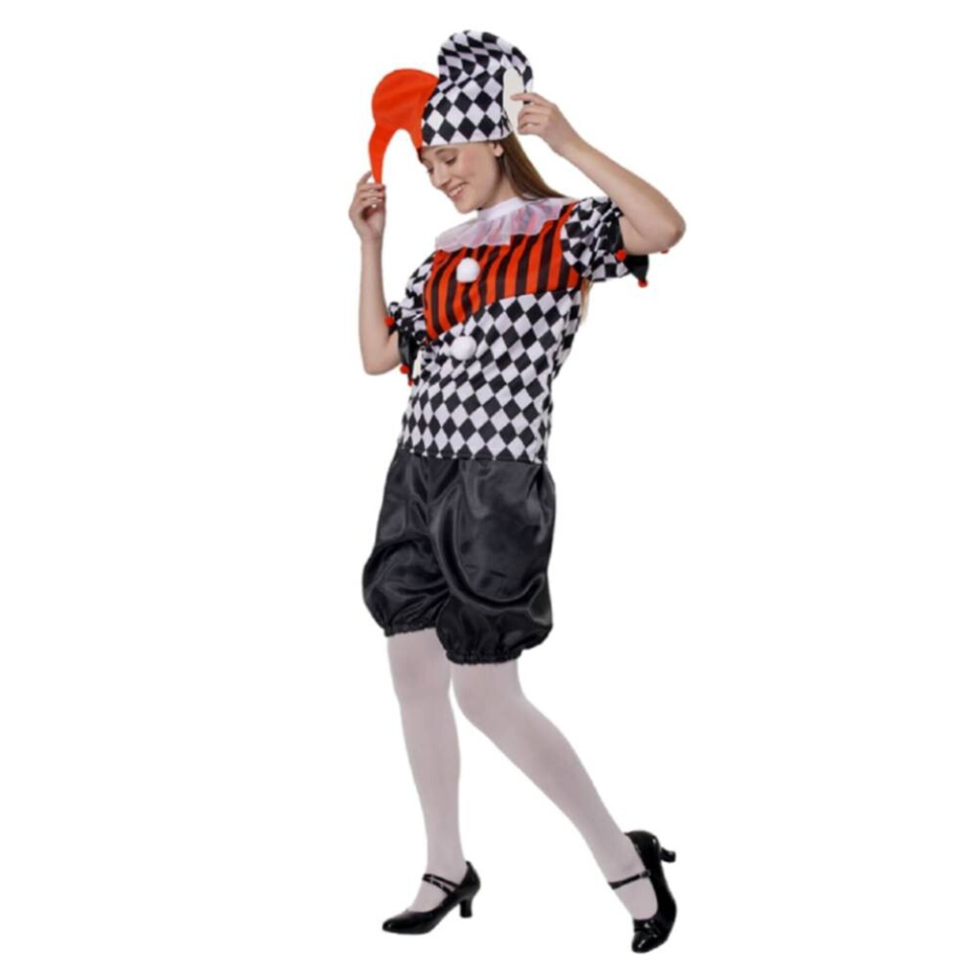 Disfraz Arlequina Mujer - Estilo Bufón de Circo - Disfraz Payaso Medieval Adulto - 1