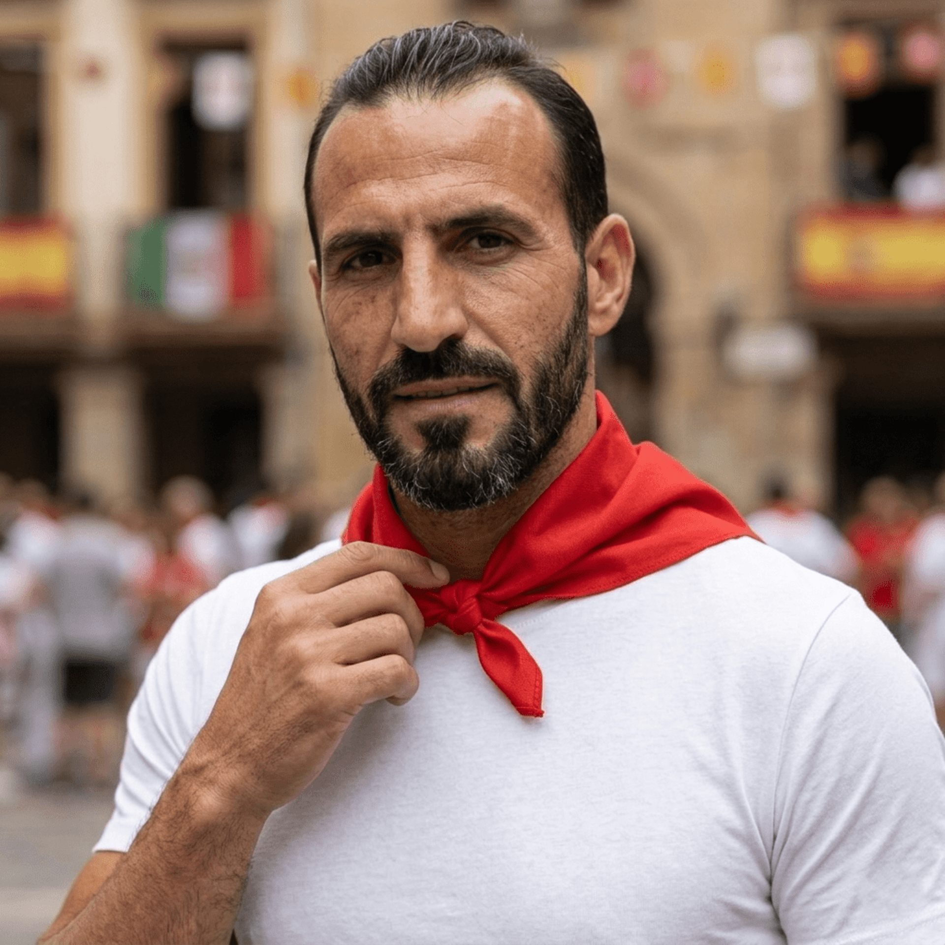 Pack 12 Pañuelos Rojos San Fermín (54x52cm) | Bandana Lisa para Peñas, Corredor - 5