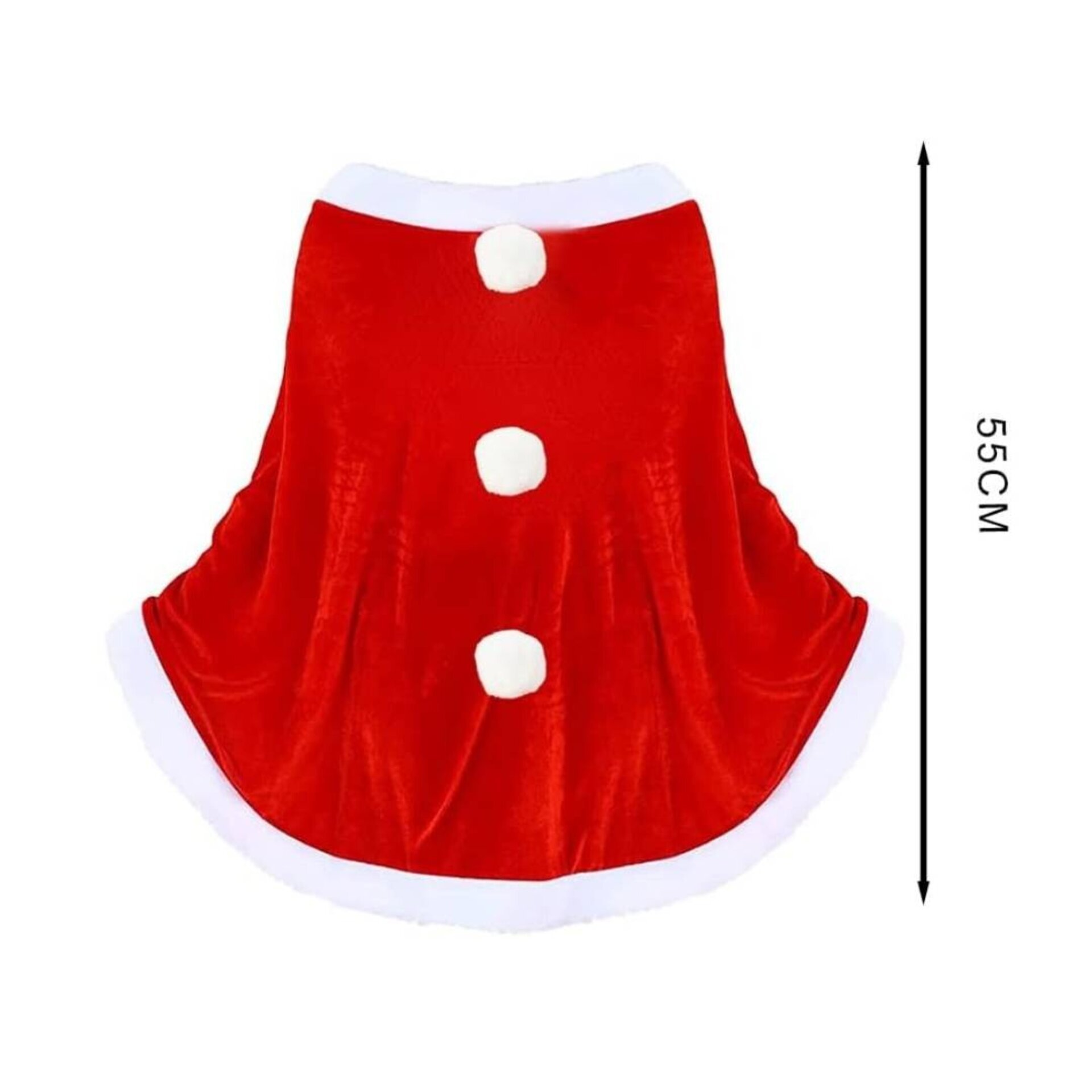 Disfraz Mamá Noel Mujer | Capa Poncho Corta y Gorro + Medias | Santa Navidad - 3