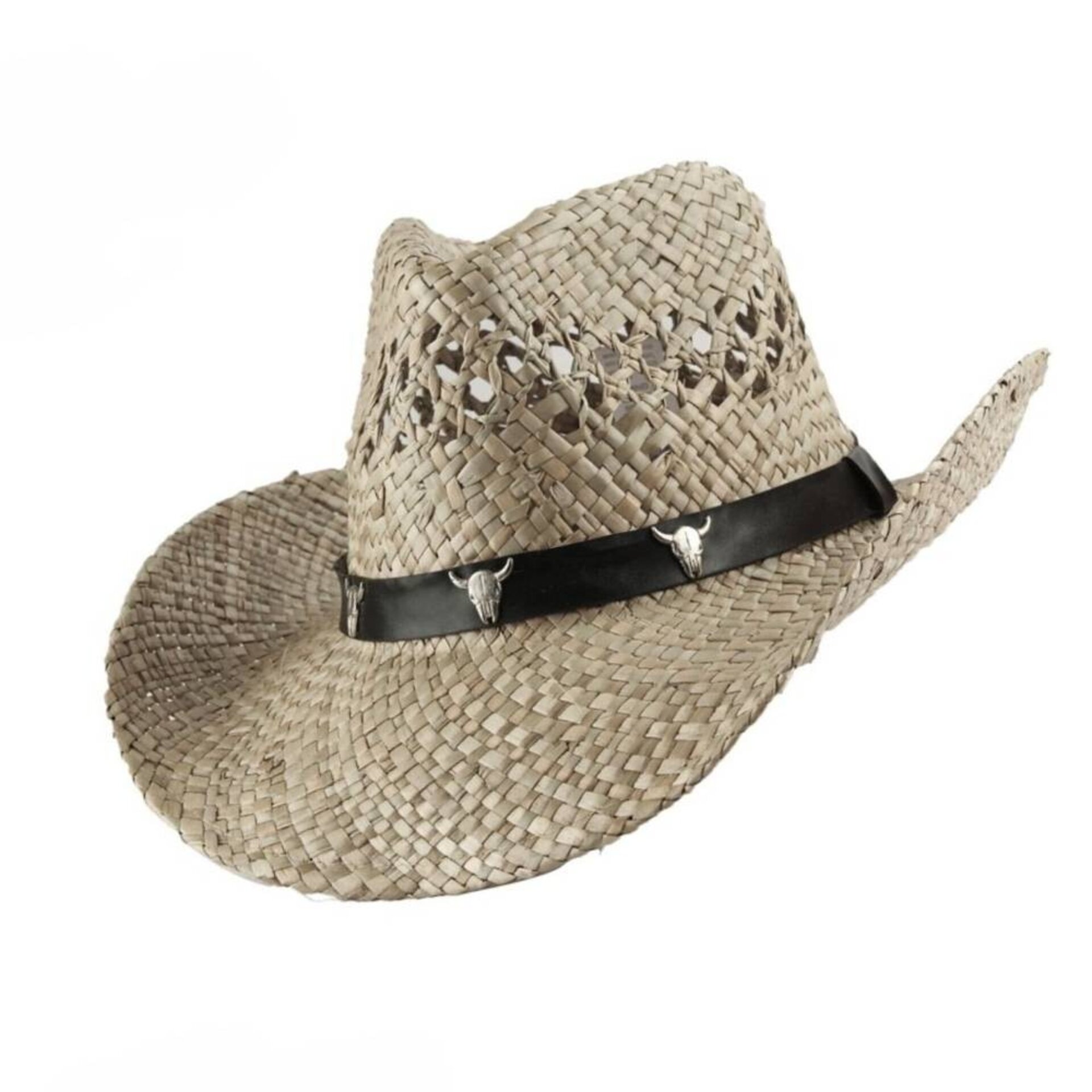 Sombrero Vaquero de Paja Rústica Unisex - Estilo Western Cowboy Artesanal M-L - 4