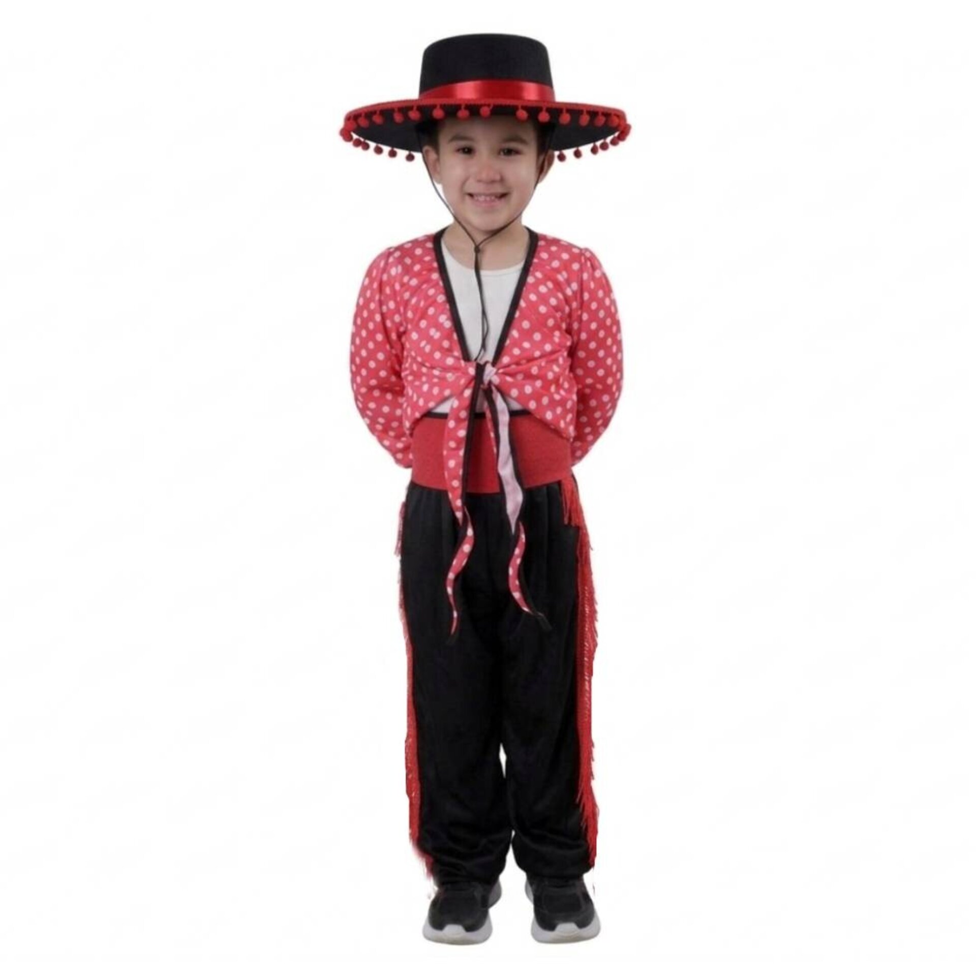 Disfraz de Bailarín Flamenco Infantil Cordobés con Sombrero y Fajín 1-12 Años - 4