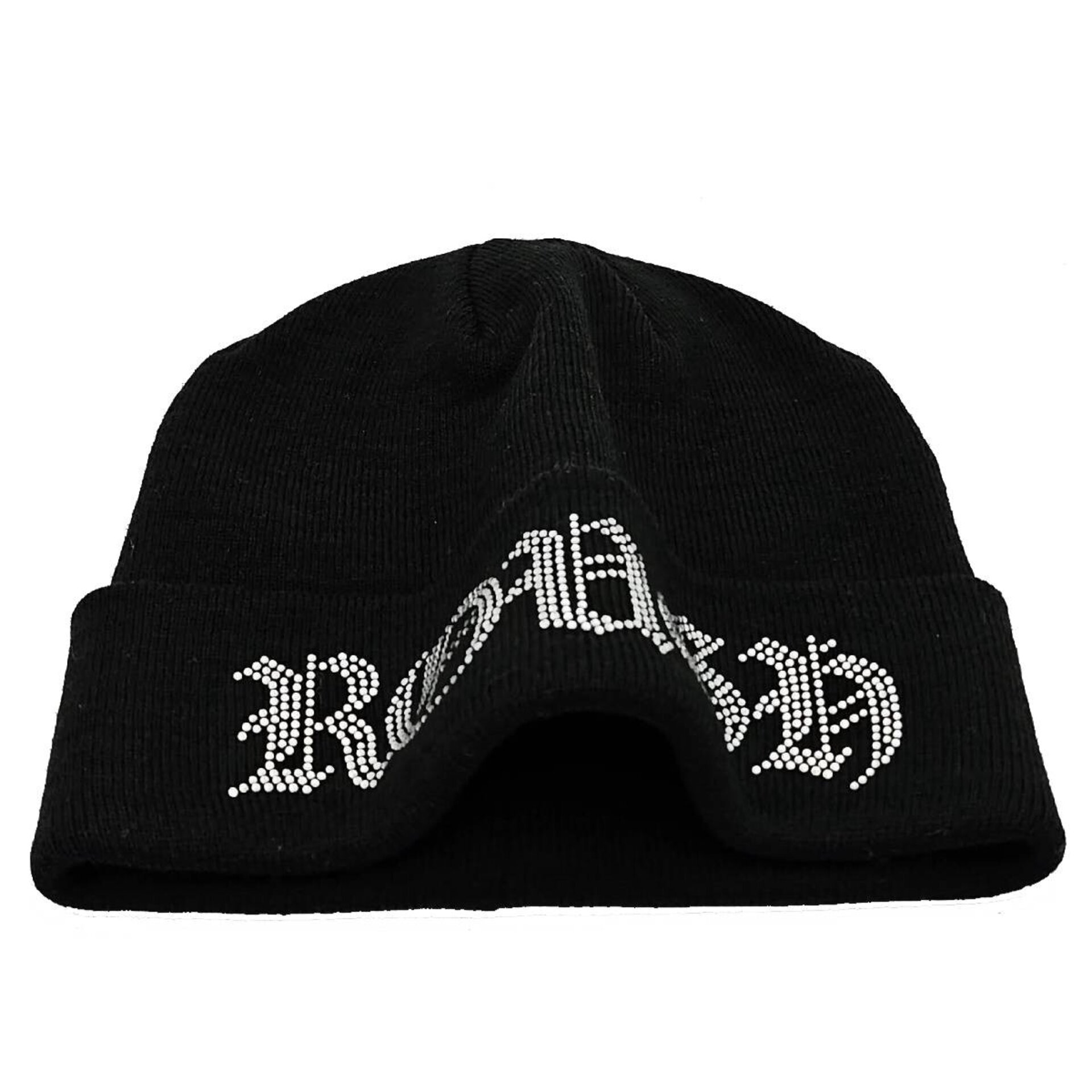 Gorro Negro Invierno Unisex - Imitación Diamante - 1