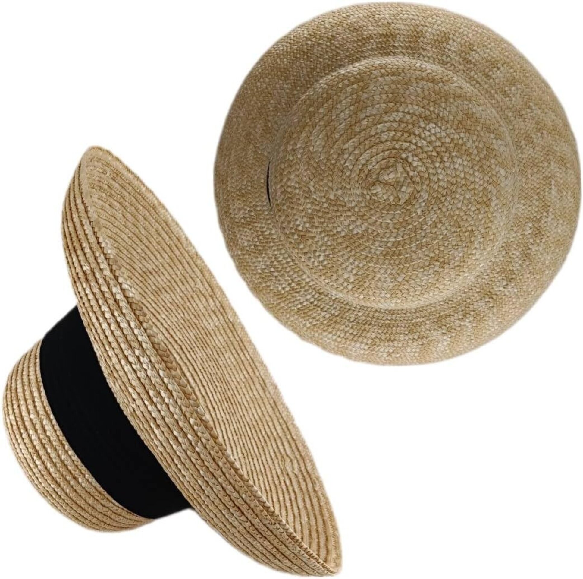 Sombrero Mujer Verano, Sombrero de Paja Natural Original Grande de ala Ancha - 2