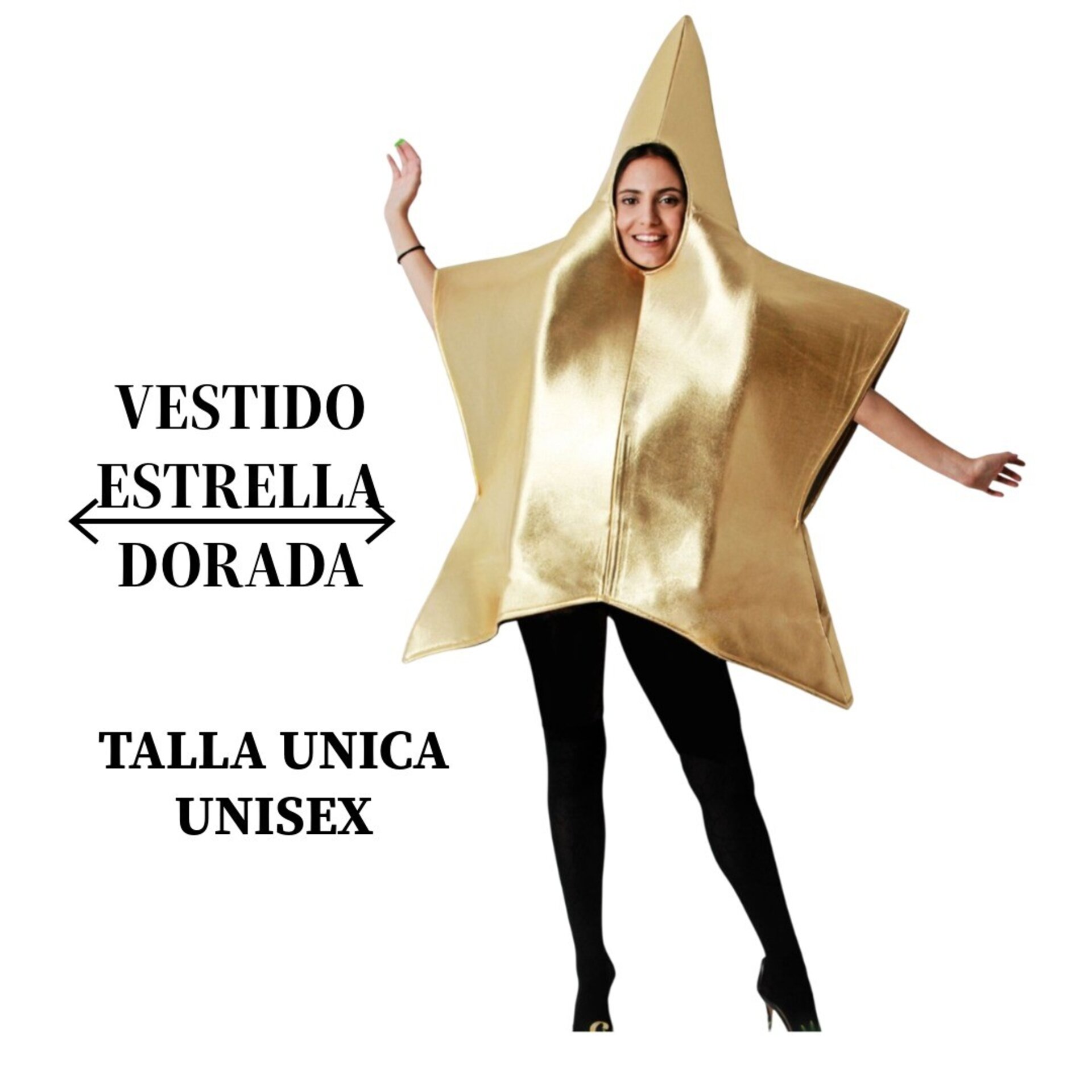 Disfraz de Estrella Dorada Brillante - Traje Estrella Navideña | Carnaval Fiesta - 4