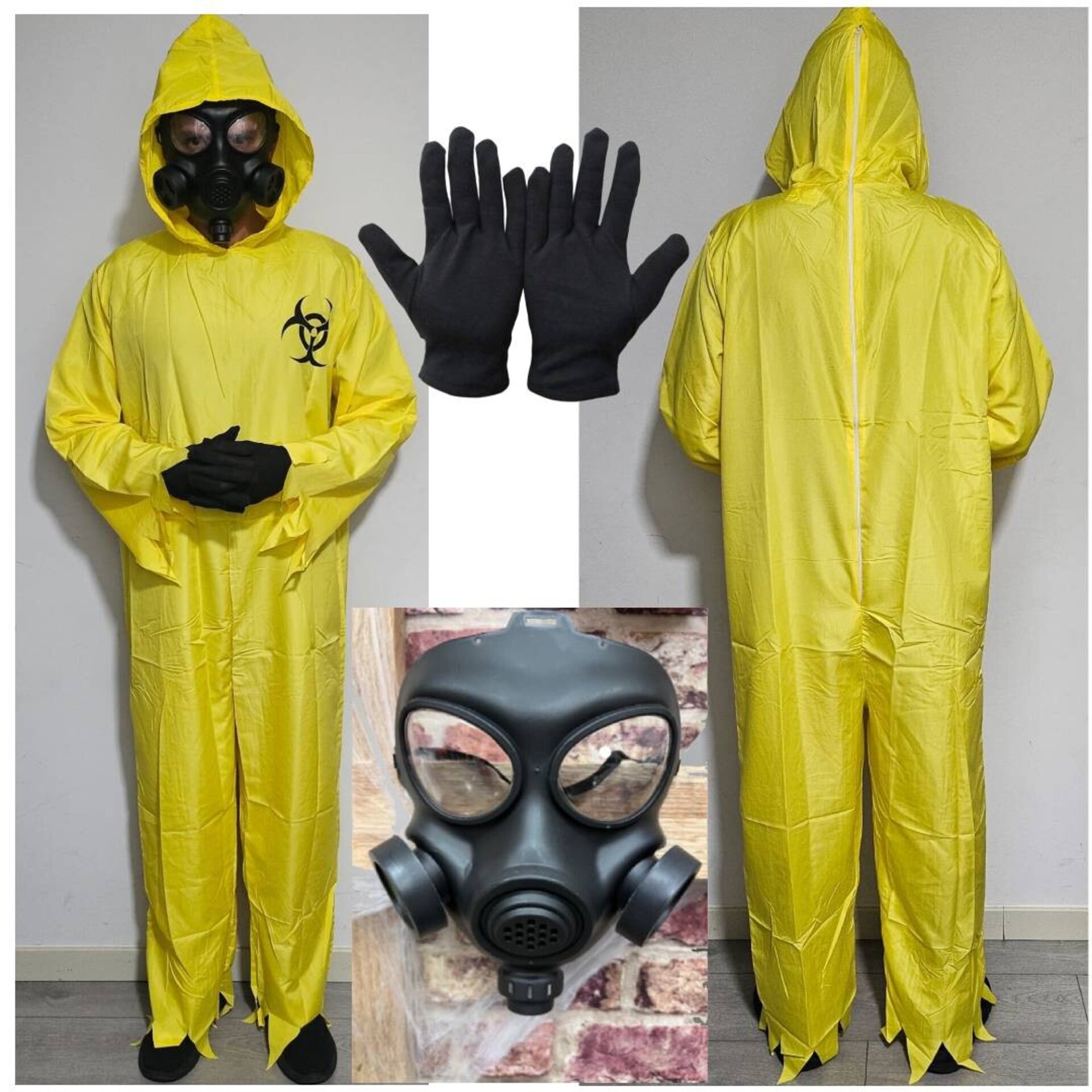 Disfraz Peligro Biológico Adulto | Halloween, Fiesta Temática | Máscara Antigás - 4