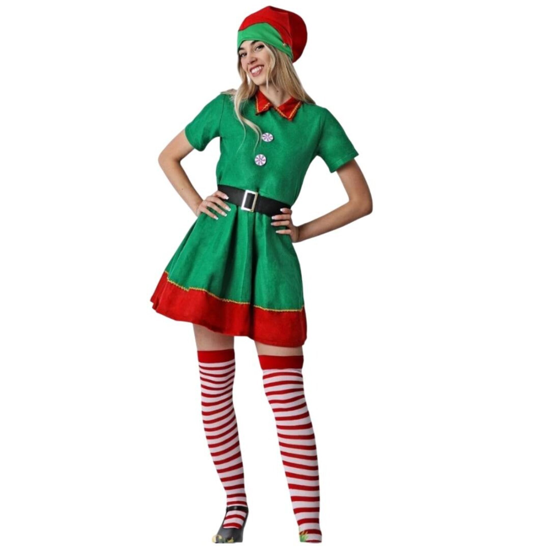 Disfraz de Elfa Navideña de Lujo para Mujer - Traje de Navidad | Vestido Verde - 4