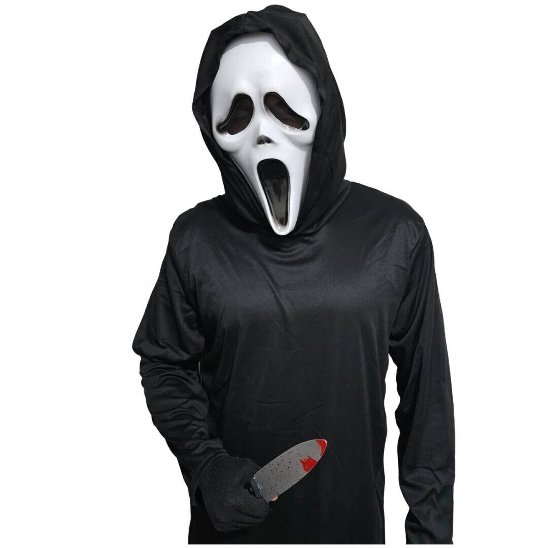 Máscara Scream De Ghostface Para Adultos – Plástico Duro, Réplica De La Película De Terror
