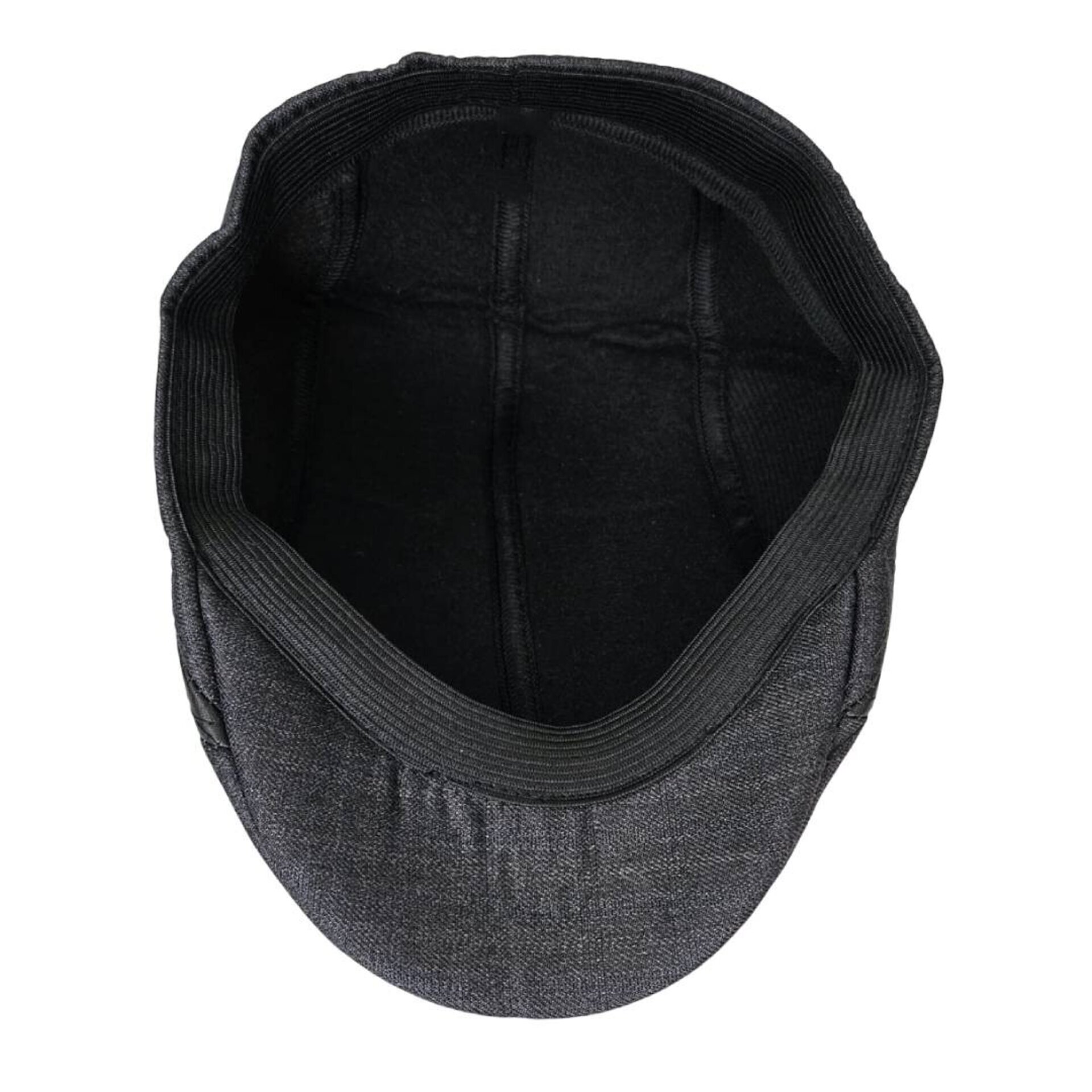 Boina Inglesa Hombre Gorro Negro Piel Sintética | Flat Cap Newsboy | Talla Única - 2