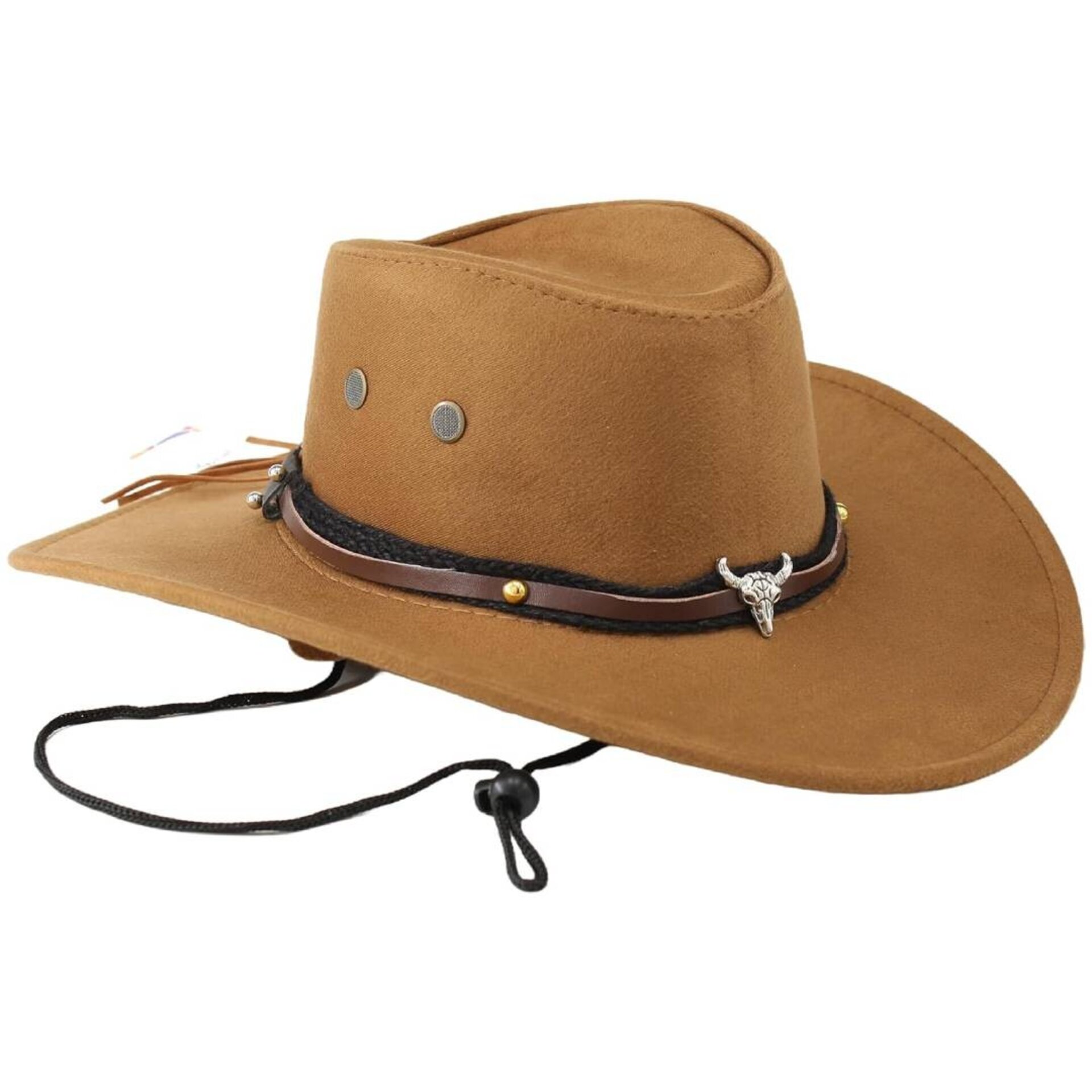 Sombrero Vaquero Cowboy Western Rodeo Talla S/M para Hombre Mujer Beige Claro - 1
