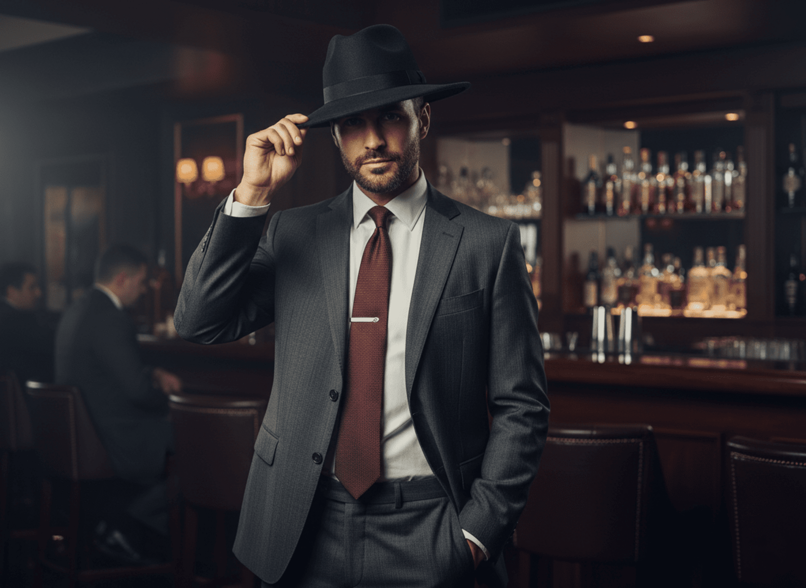 Sombrero Negro Fedora Español Sevillano de ala ancha Hombre Adulto Talla única - 8