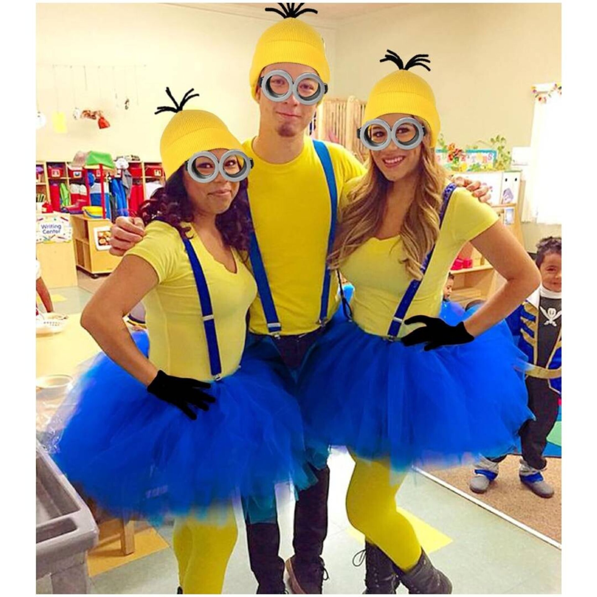 Conjunto Dsfraz Minion Mujer Adulto Gorro, Gafas, Tirantes, Guantes, Tutu 40CM - 3