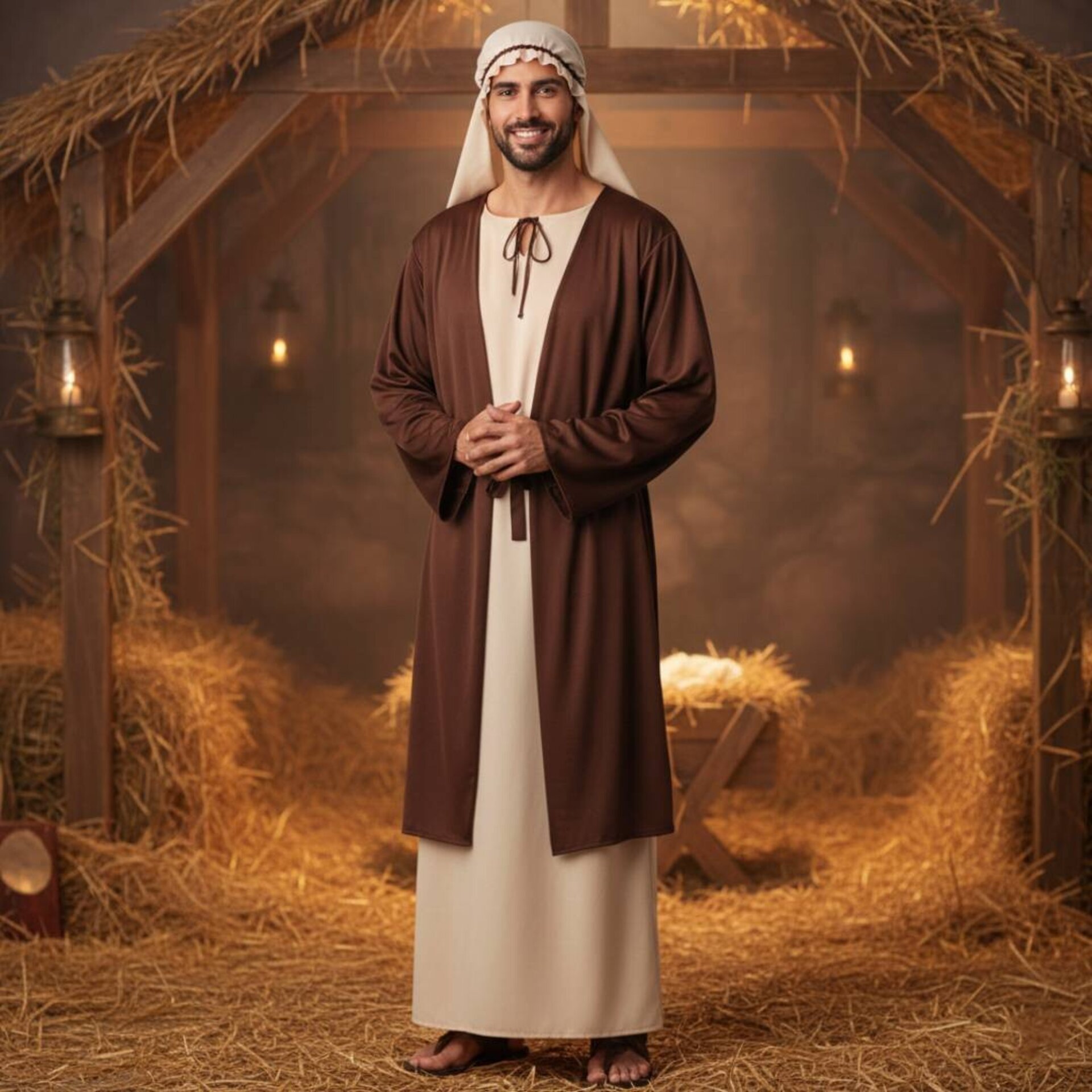 Disfraz de San José y Rey Mago - Traje Bíblico de Lujo para Hombre | Navidad - 2