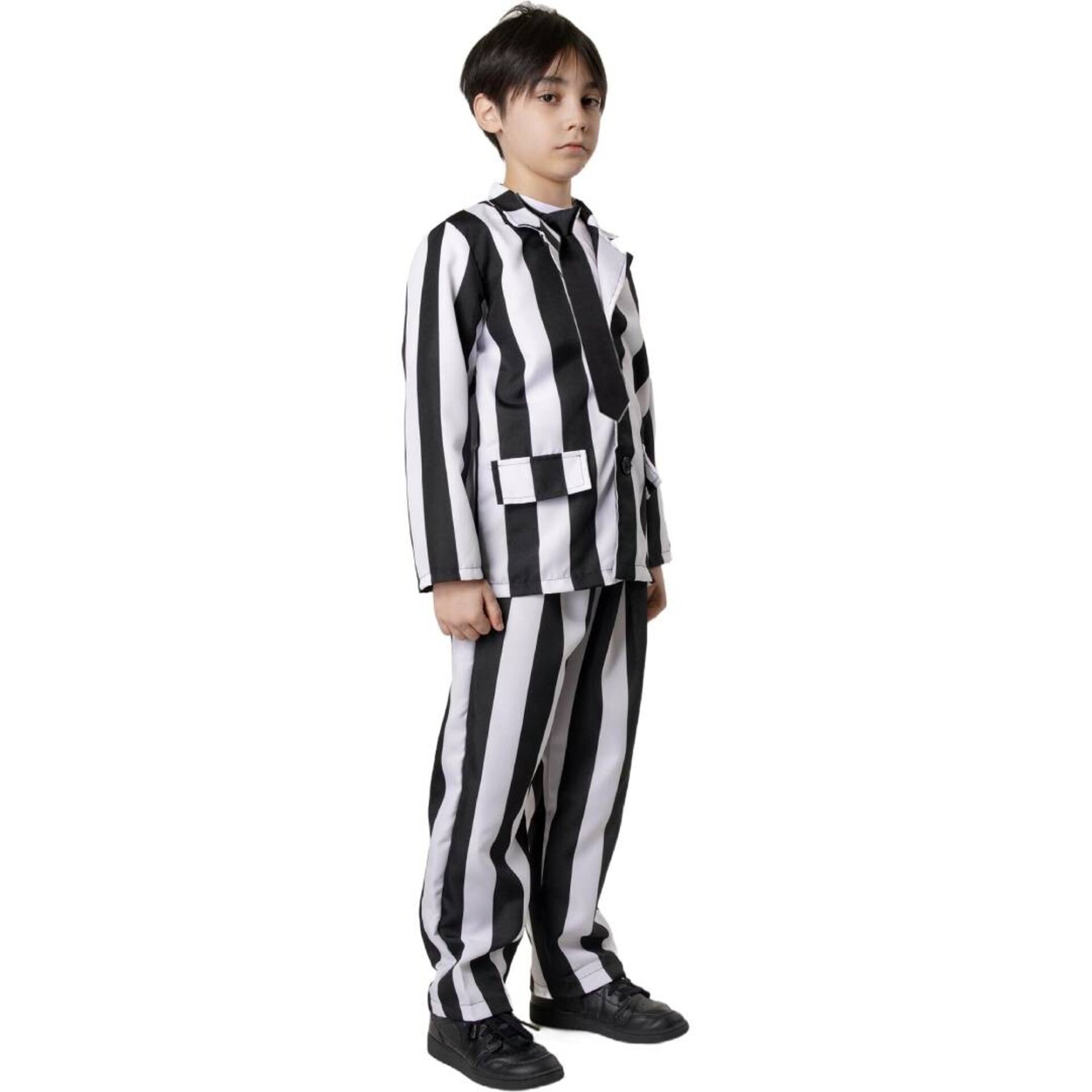 Disfraz Bitelchus para Niños. Chaqueta Pantalón Corbata. Traje Terror Película - 3