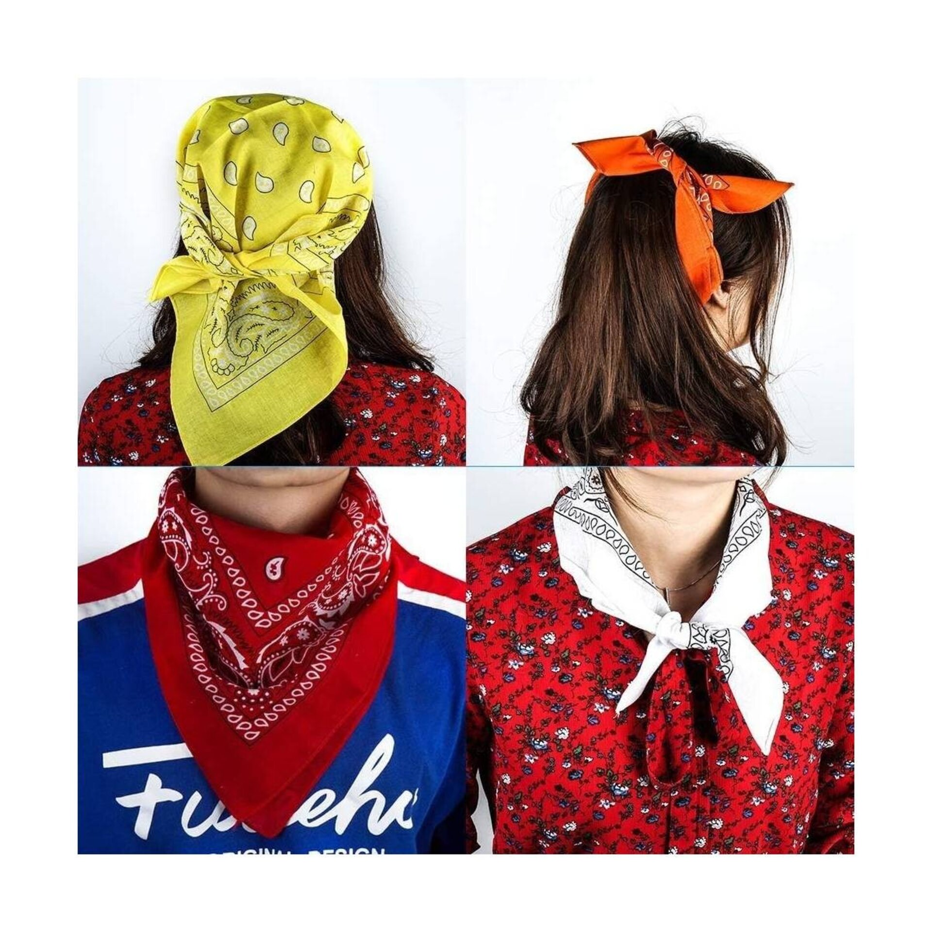 Pañuelo Estampado Vaquero Cowboy Decoración Bandanas para Hombre Mujer - 3