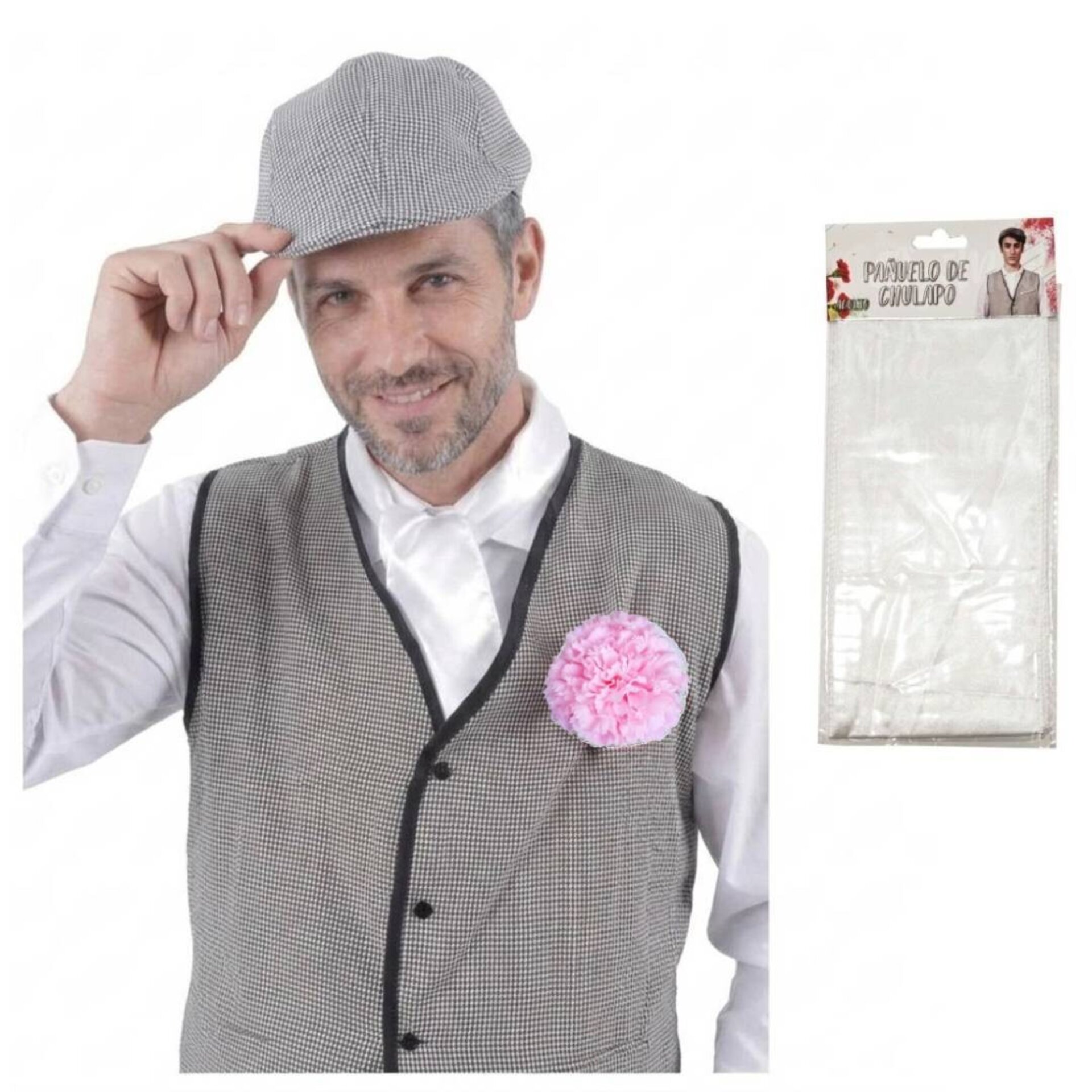 Lote 12 Pañuelos Blancos Chulapo San Isidro Niños y Adultos Disfraz Madrileño - 1