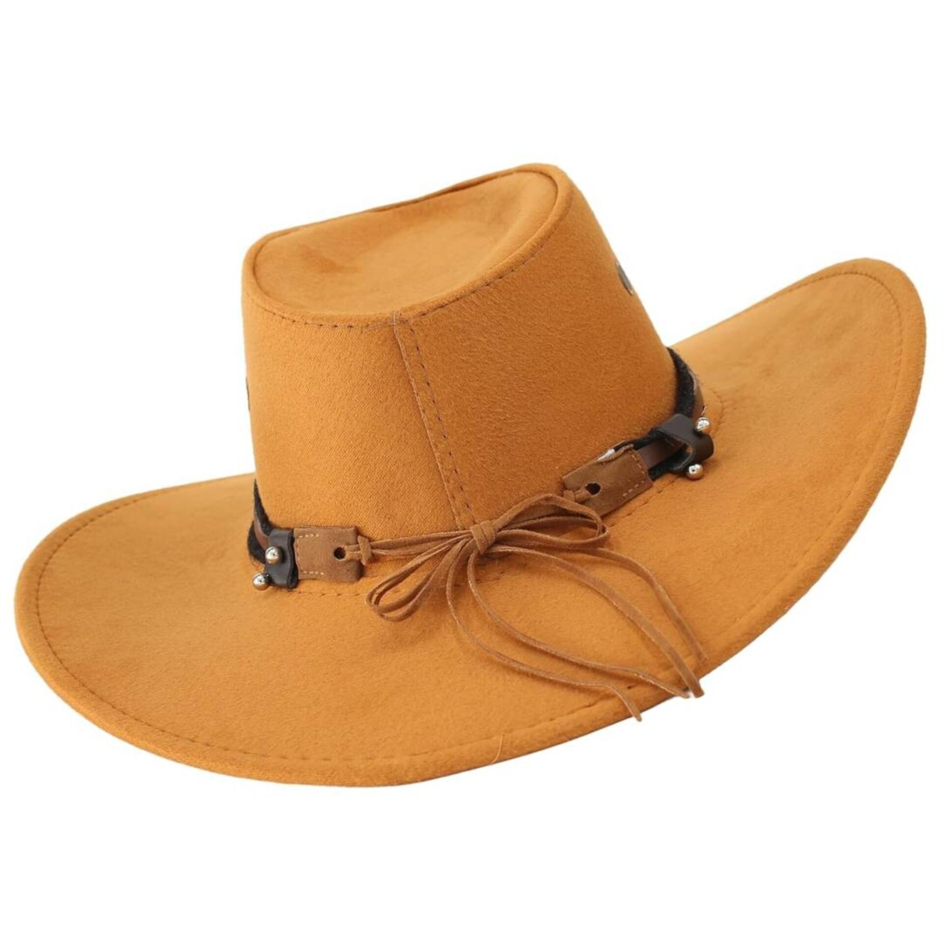 Sombrero Vaquero Cowboy Western Talla Ajustable S/M para Hombre Mujer Beige - 5