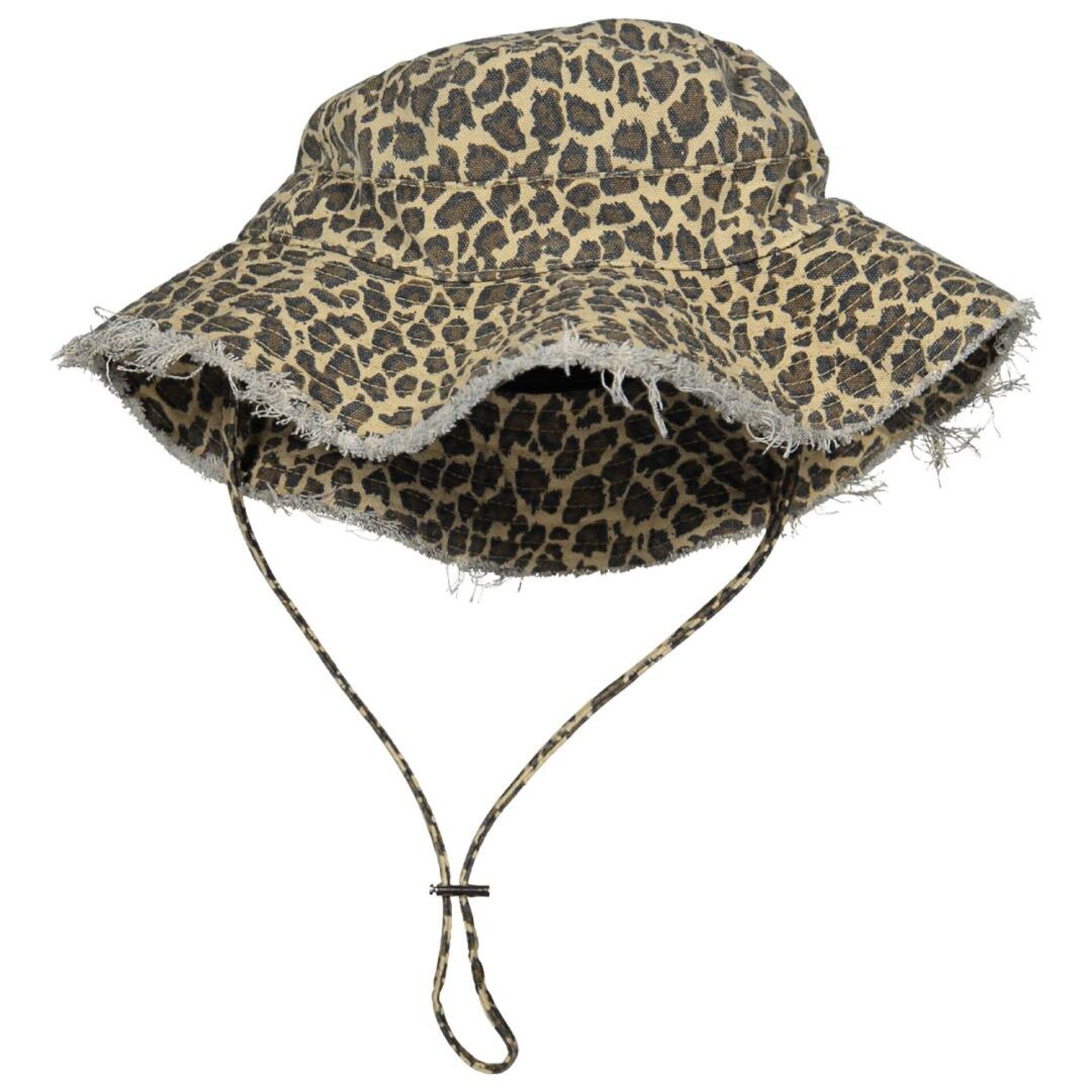 Sombrero pescador animal print Bucket Hat Leopardo Deshilachado Gorro para Mujer - 7