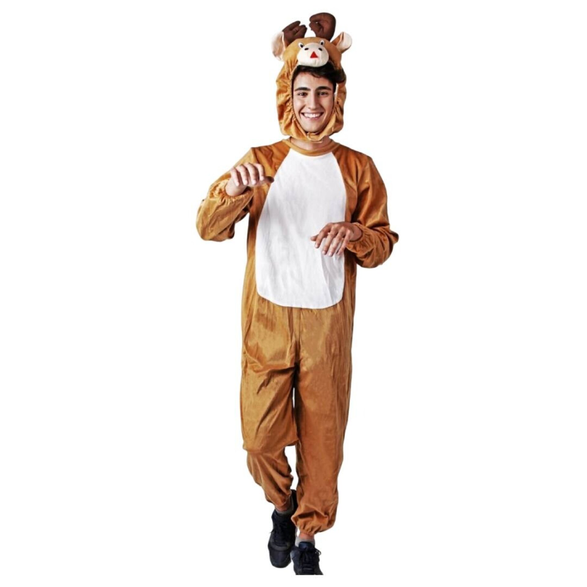 Disfraz de Reno Pijama Enterizo Navideño - Kigurumi Unisex de Lujo para Adulto - 2