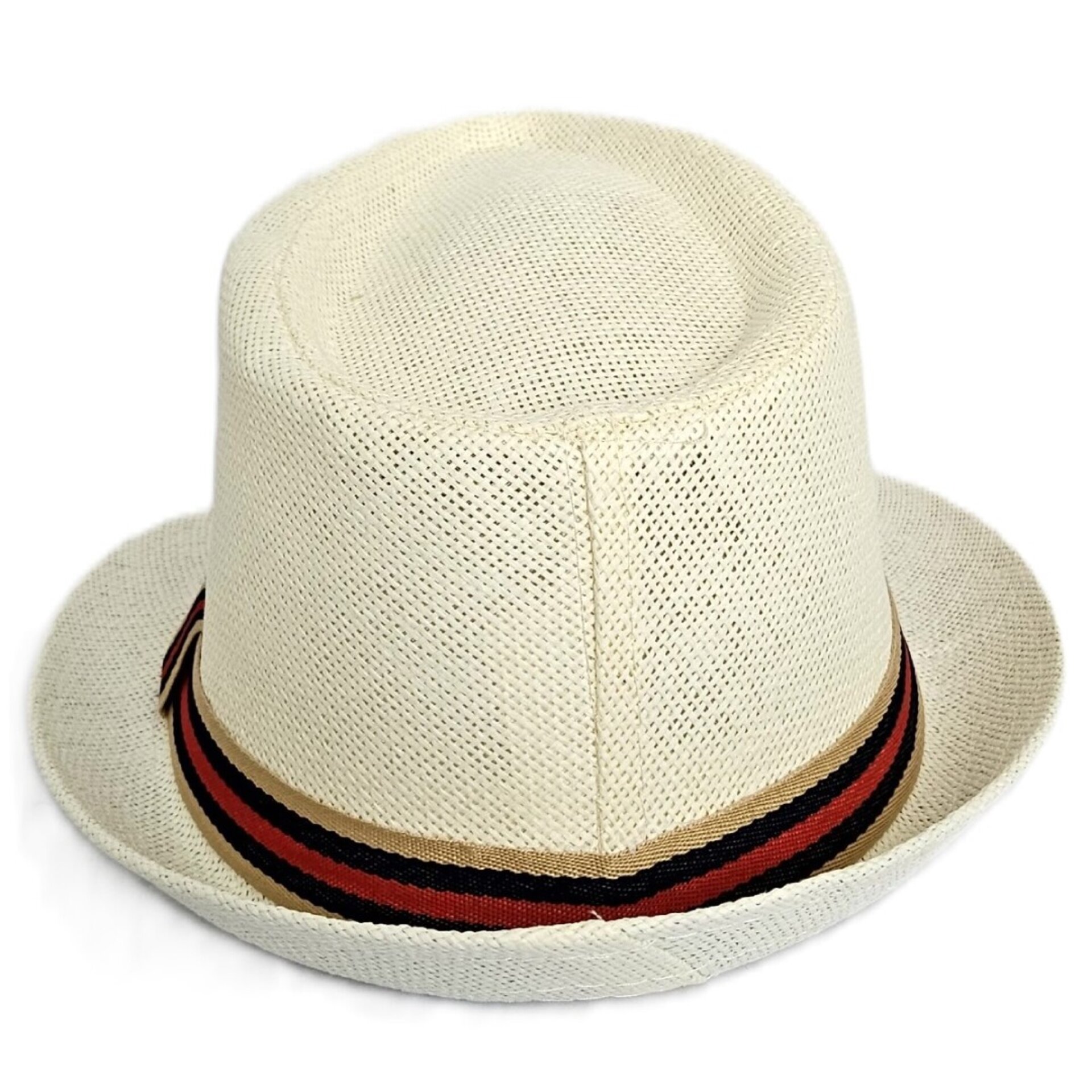 Sombrero Trilby Fedora Beige claro Paja de Papel Clásico Borsalino Talla M/L - 5