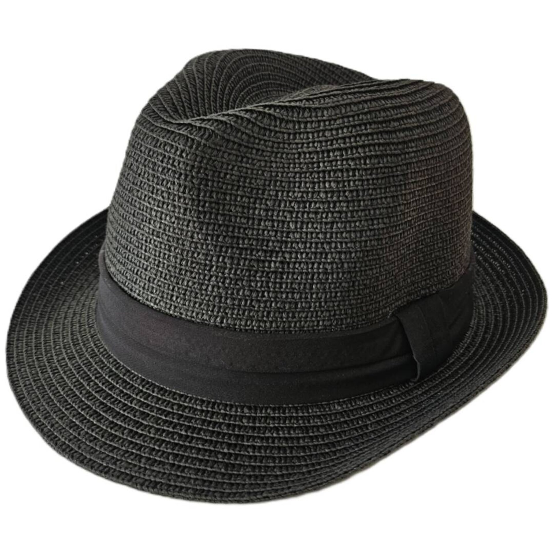 Sombrero Paja Negro Casual - Elegante, Transpirable y Ajustable | Trilby Adulto - 5