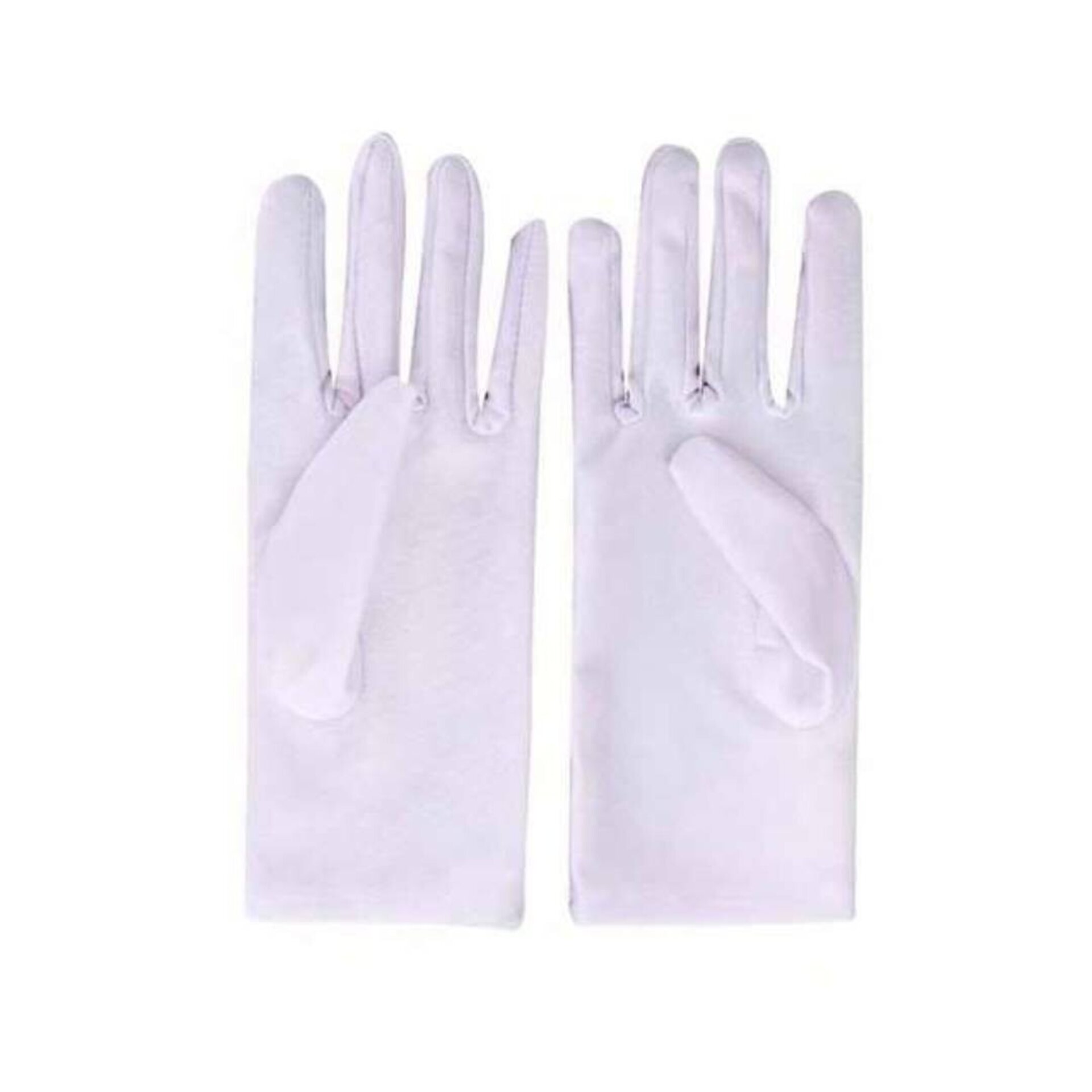 Guantes Blancos Cortos Hombre Mujer Adulto Complementos Disfraces Fiestas - 1