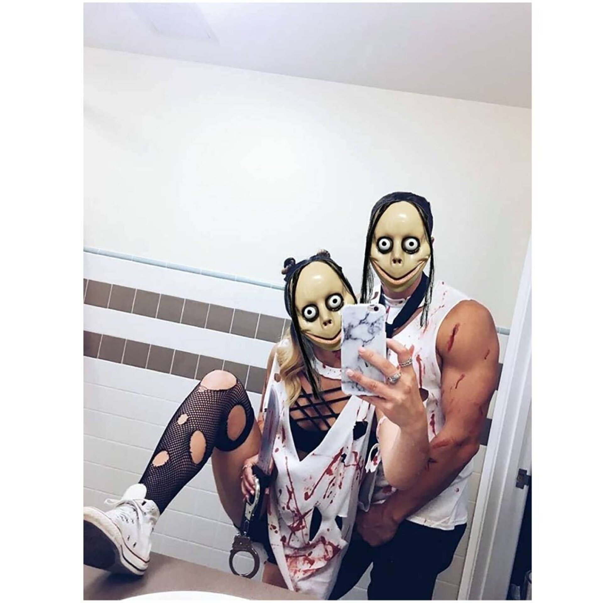 Máscara de Momo con pelo para Hombre y/o Mujer Talla única Ajustable - 4