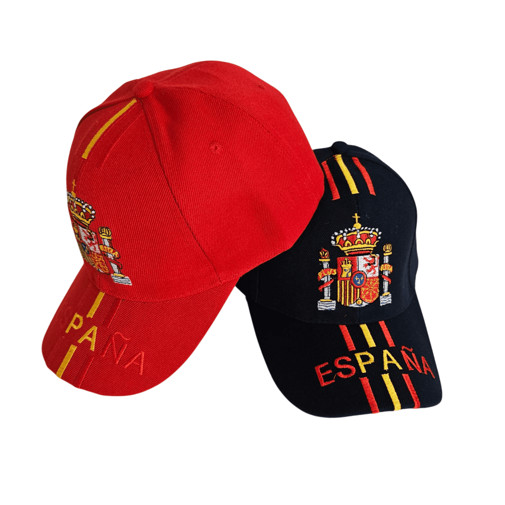 Gorras de España Azul y Roja | Gorra Bordada Bandera España Escudo Real - 2
