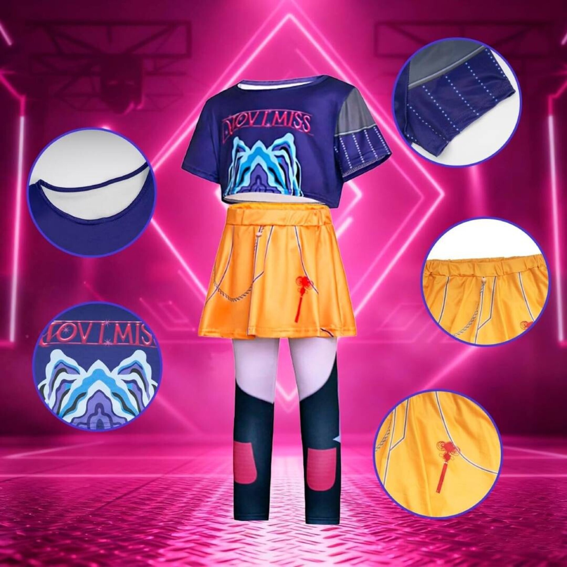 Disfraz Cazadora K-Pop Mira - Demon Hunters -Traje Anime ficticio | 4-13 Años - 2