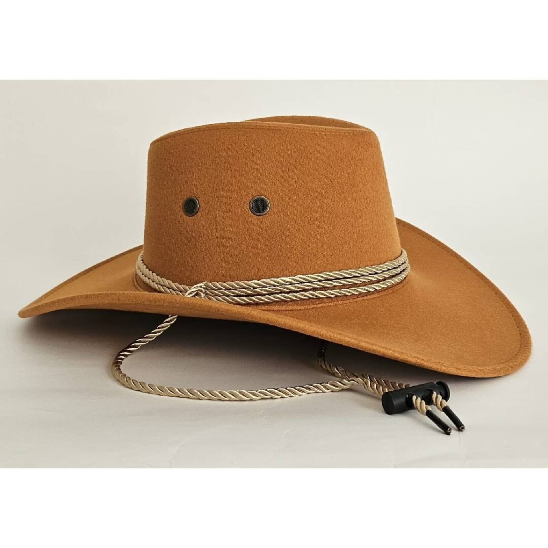 Sombrero Cowboy Vaquero Western Rodeo Unisex Adulto Fieltro Beige Claro - 5
