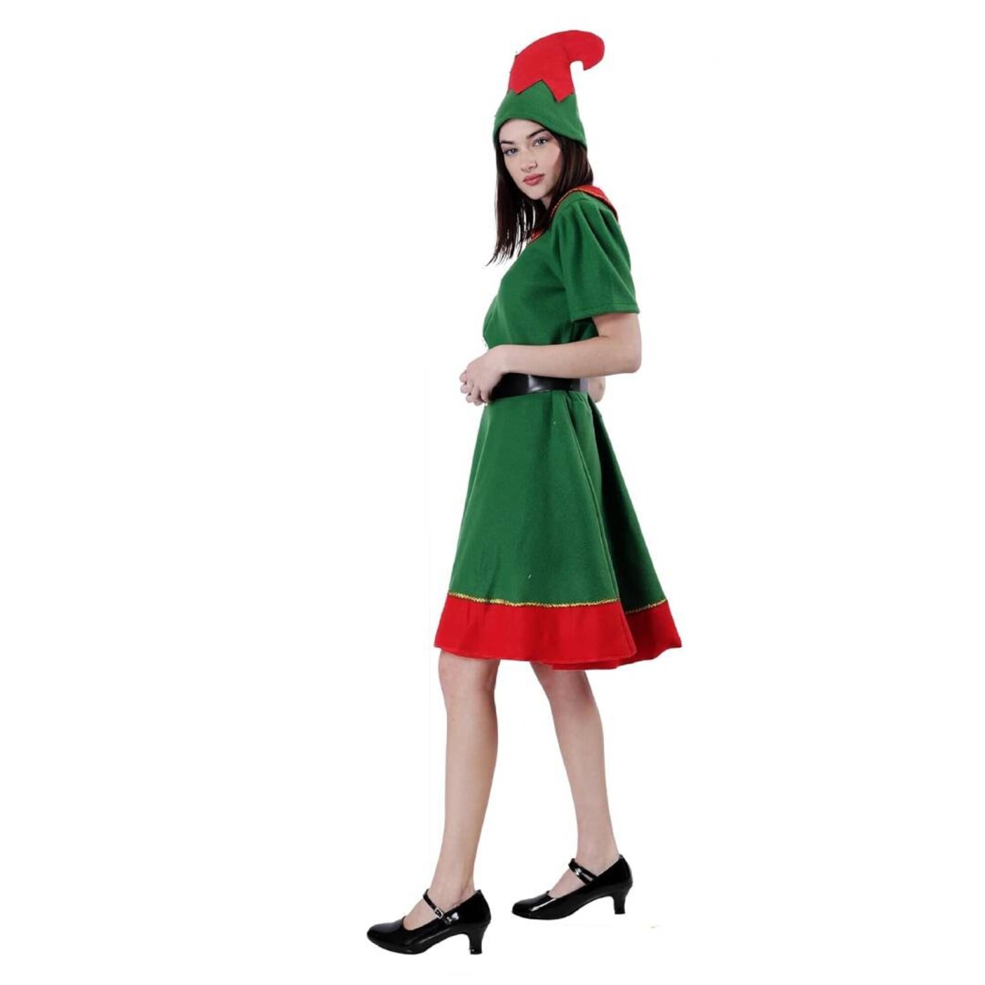 Disfraz Elfo - Duende Verde - Vestido Mujer Adulto - Navidad Regalos - 6